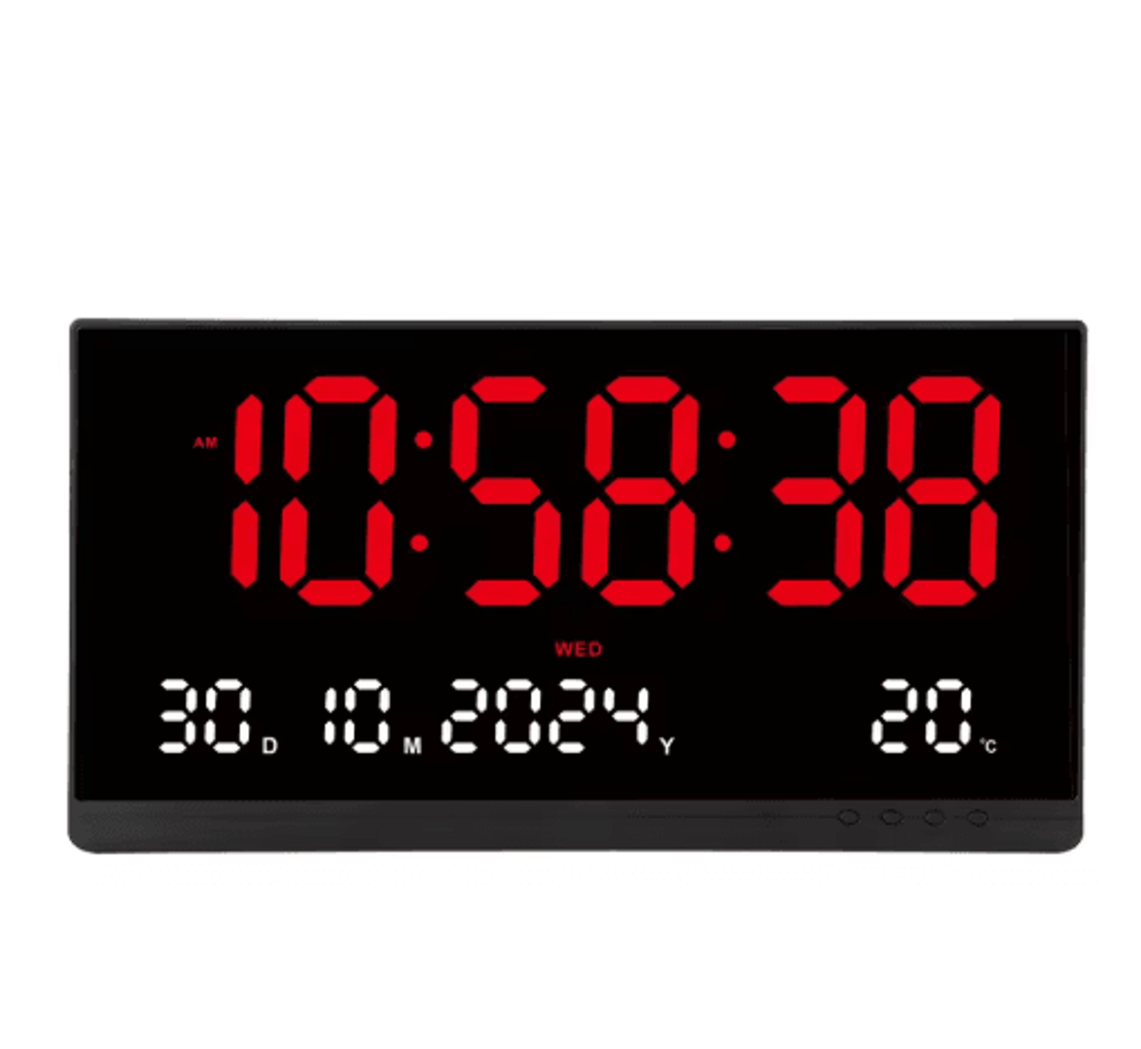 21 Large Digital Wall Clock  LED Calendar Temperature  Alarm Display 1