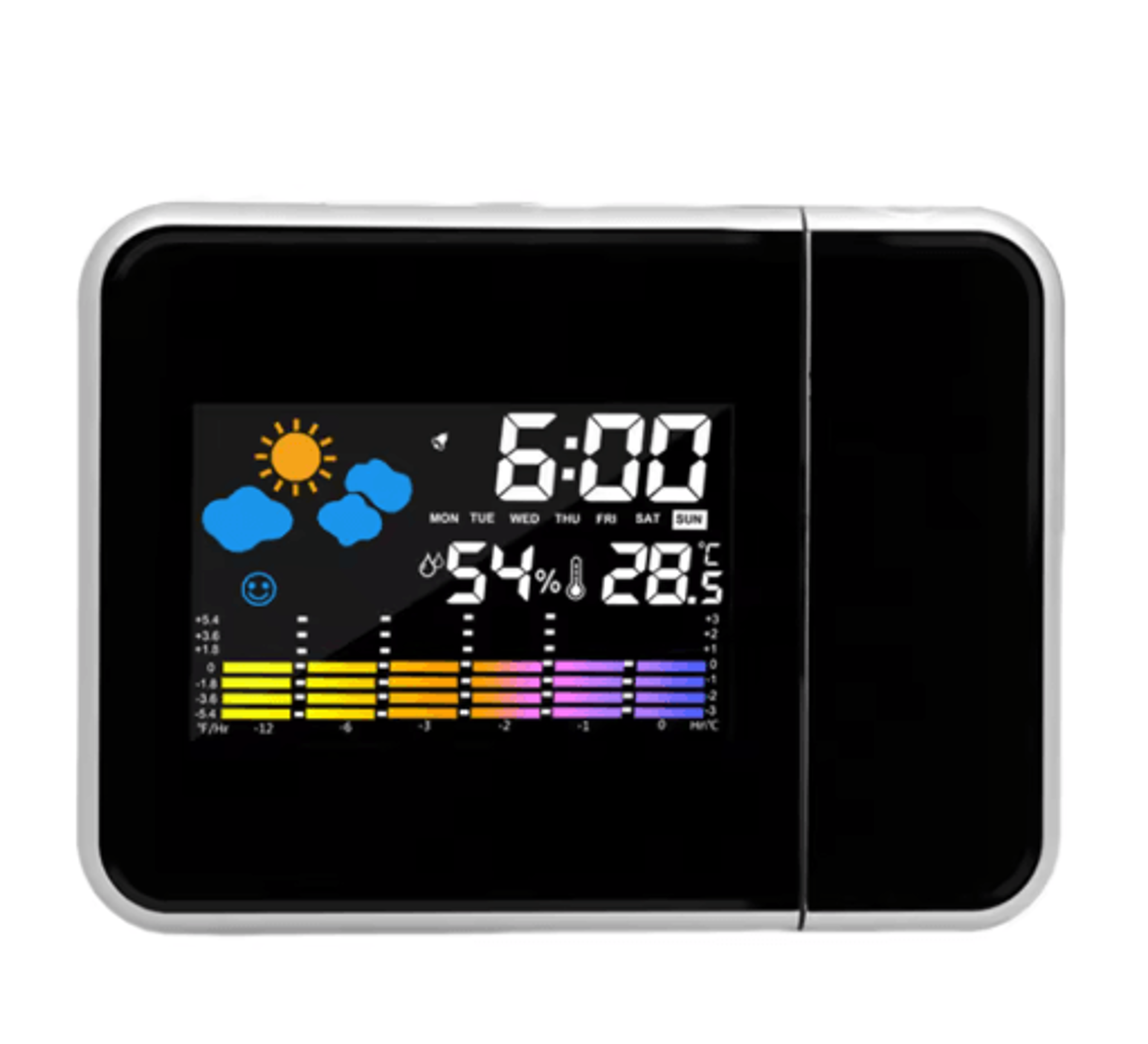 Smart LED Projection Alarm Clock  Adjustable Projector With Temperature  Humidity Display 2