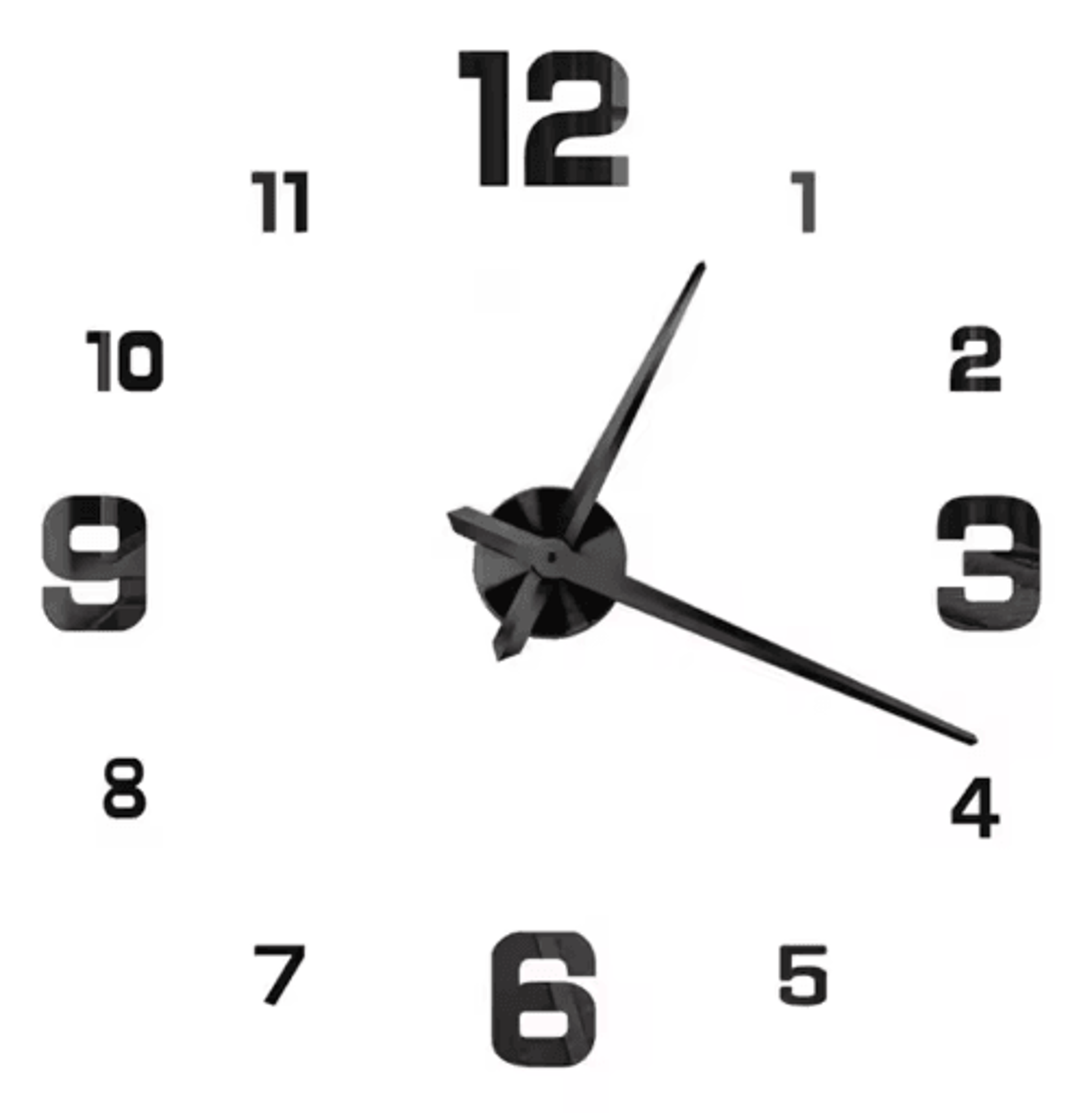 Large Roman Numeral Mirror Wall Clock  2D3D DIY Acrylic Quartz Clock 20
