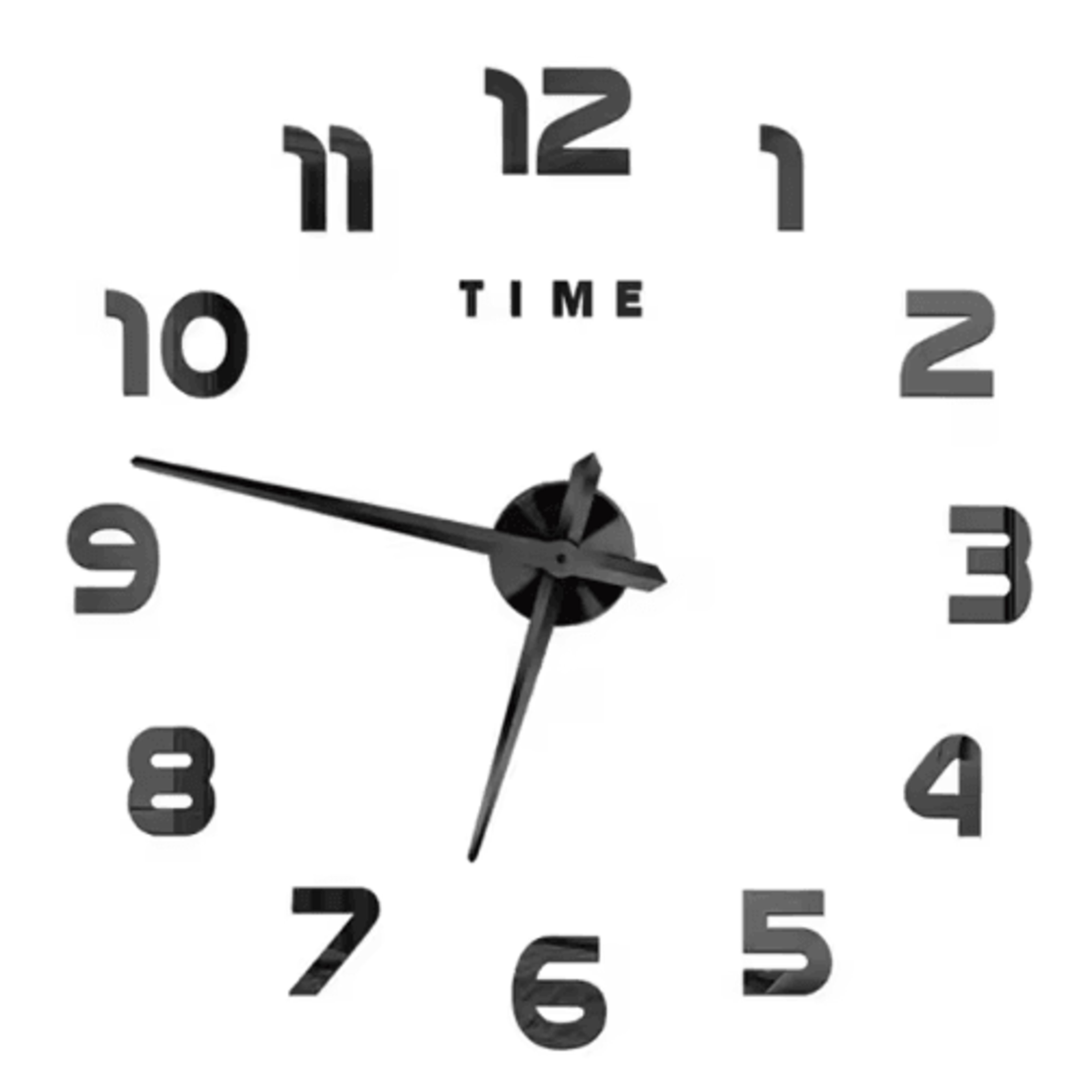 Large Roman Numeral Mirror Wall Clock  2D3D DIY Acrylic Quartz Clock 21