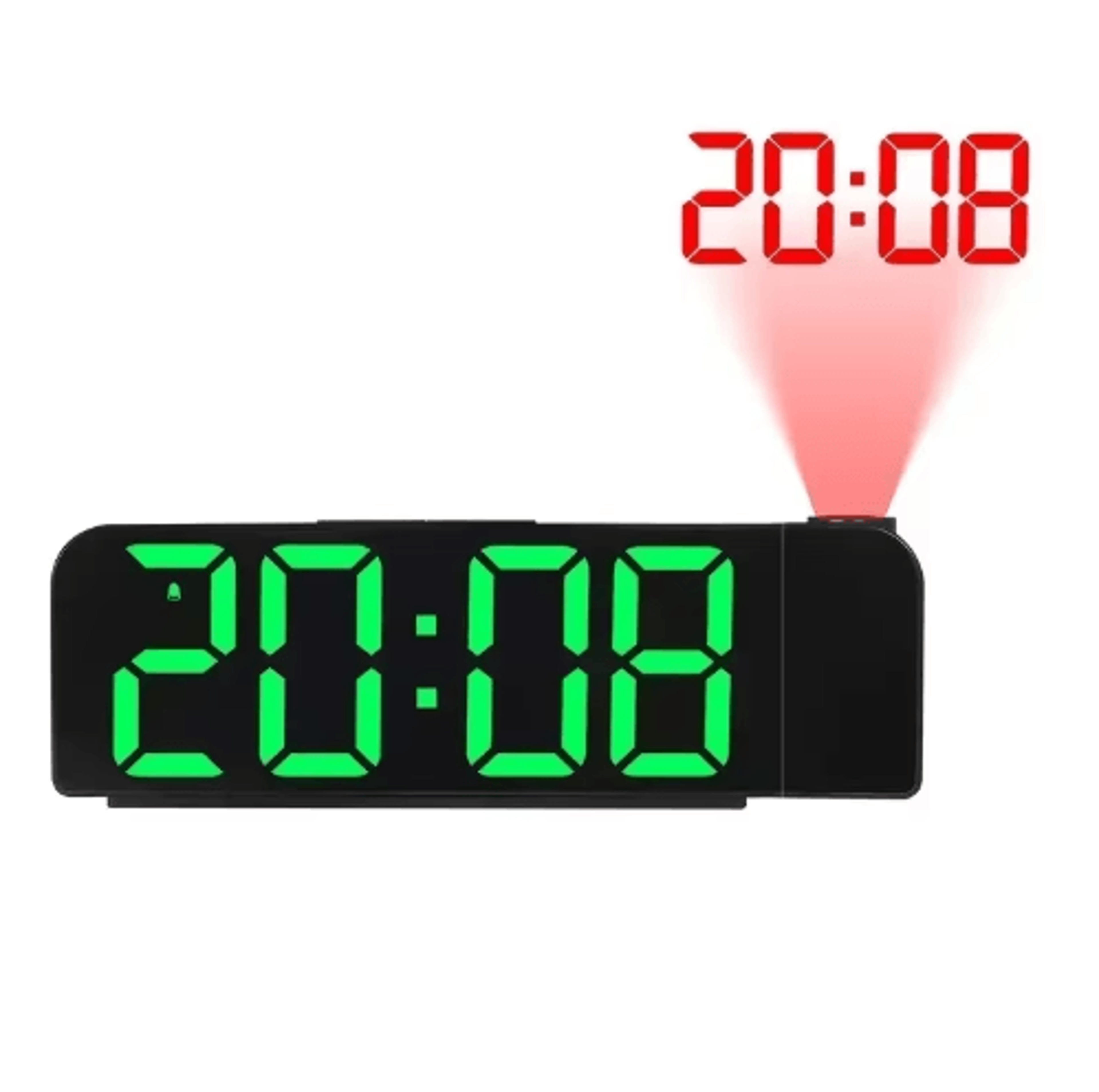 USB Projection Alarm Clock  LED Digital Clock With Temperature Date  Memory 7