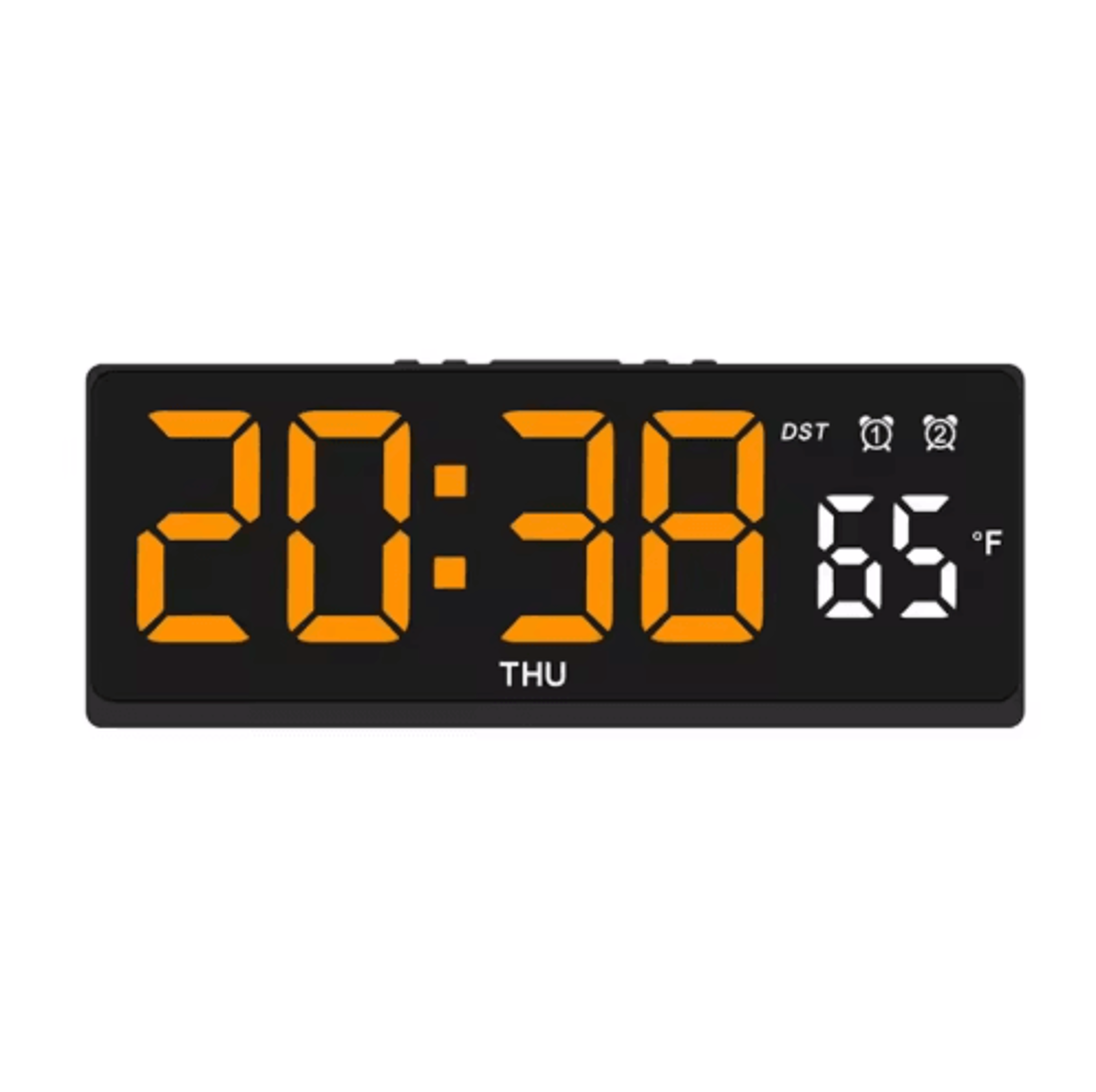HouseShaped LED Alarm Clock  Dimmable Night Light With Date  Week Display 3