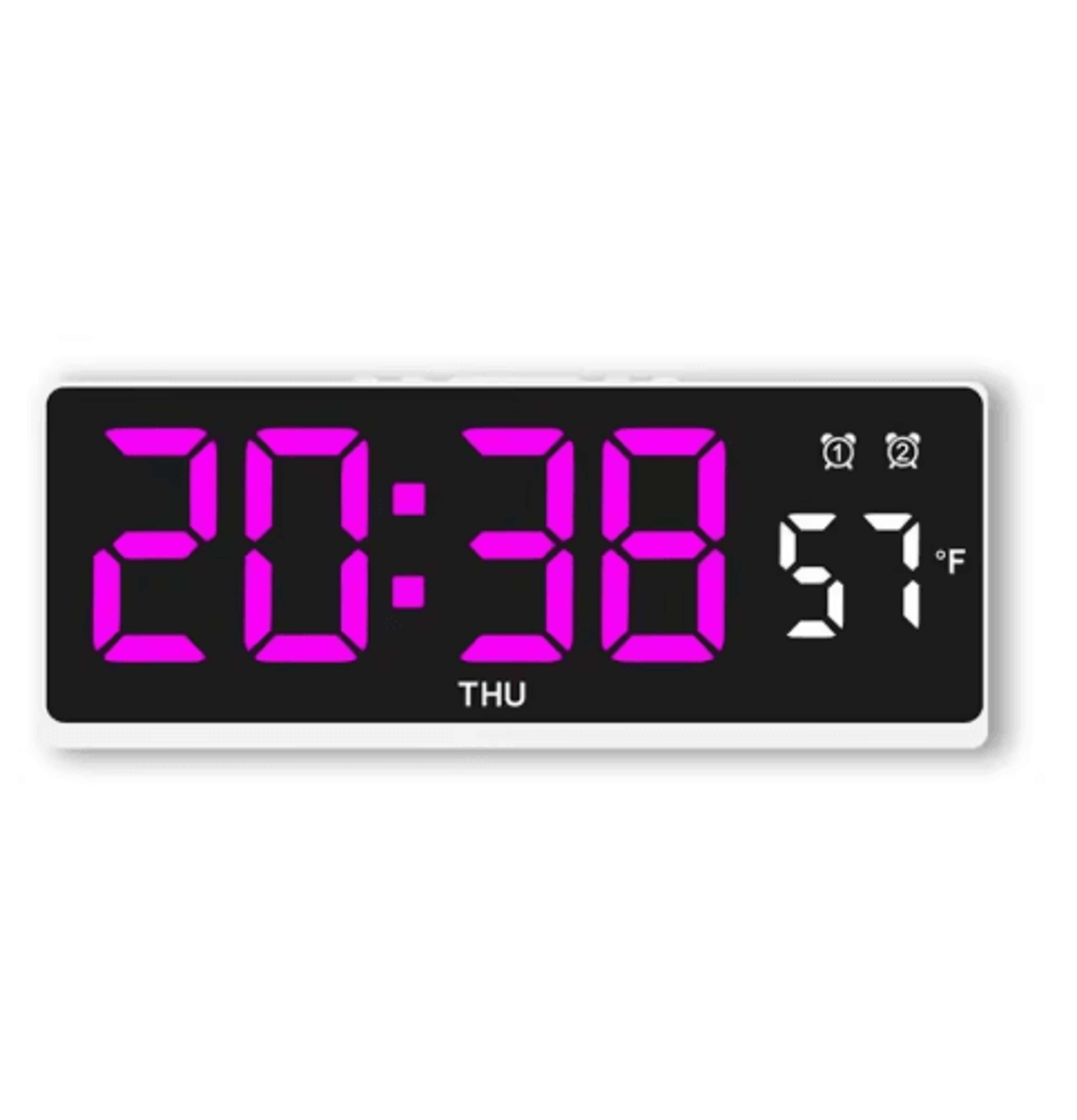 HouseShaped LED Alarm Clock  Dimmable Night Light With Date  Week Display 9