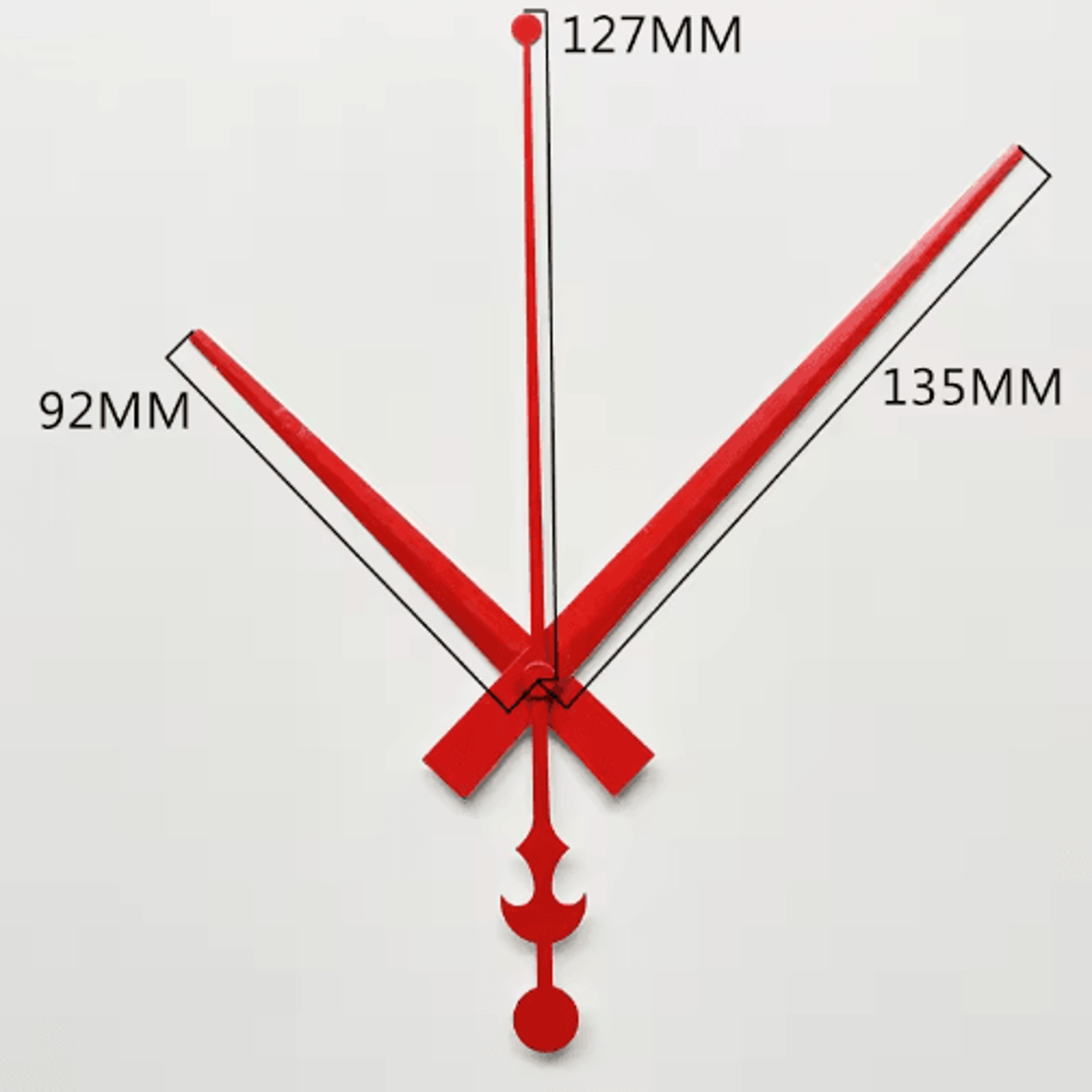 Large Gold Metal Wall Clock Hands  Hour Minute  Second Hand Decor Set 12