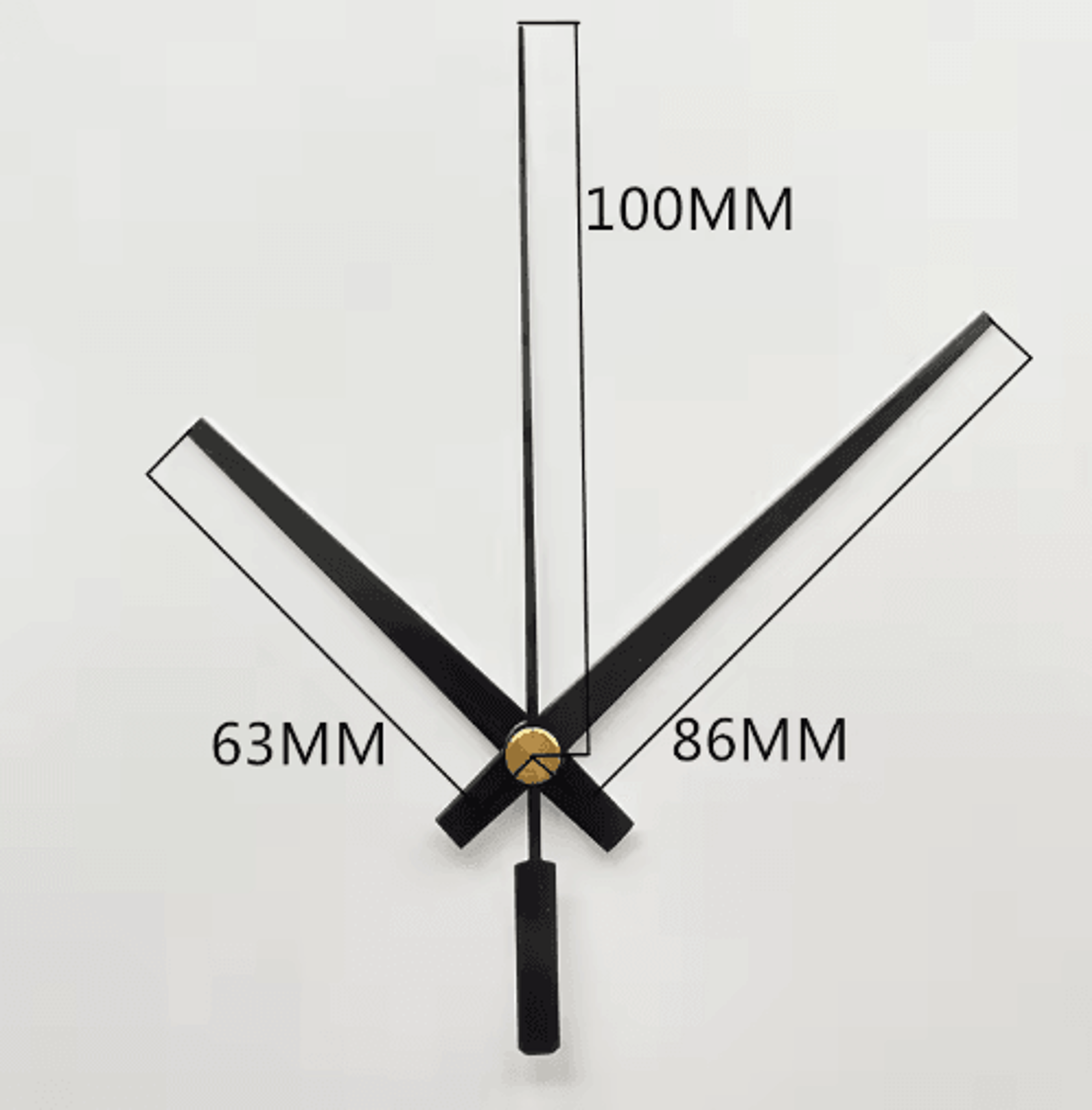 Large Gold Metal Wall Clock Hands  Hour Minute  Second Hand Decor Set 14