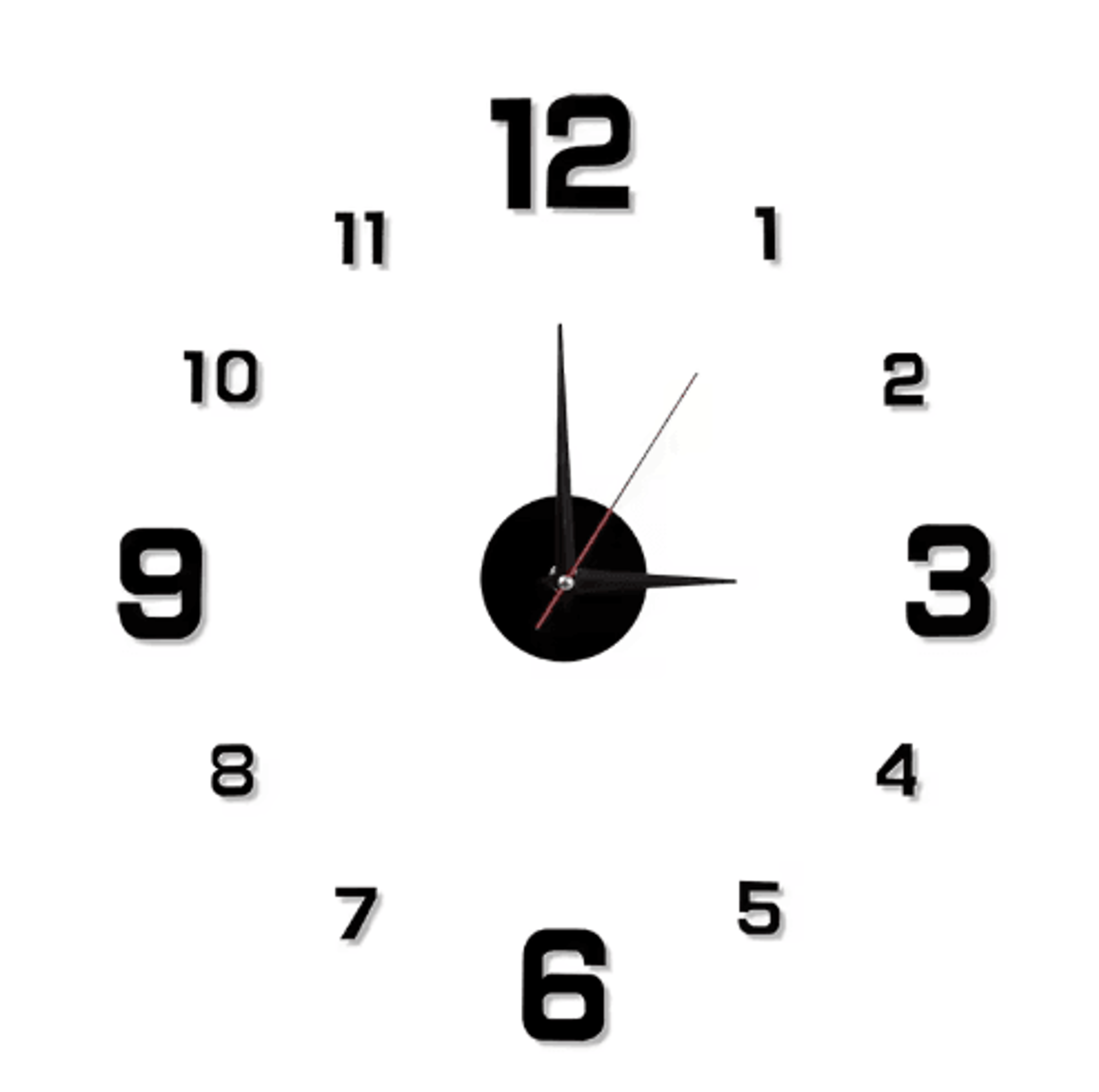 3D Luminous DIY Wall Clock  Frameless Acrylic Clock Stickers For Modern Decor 3