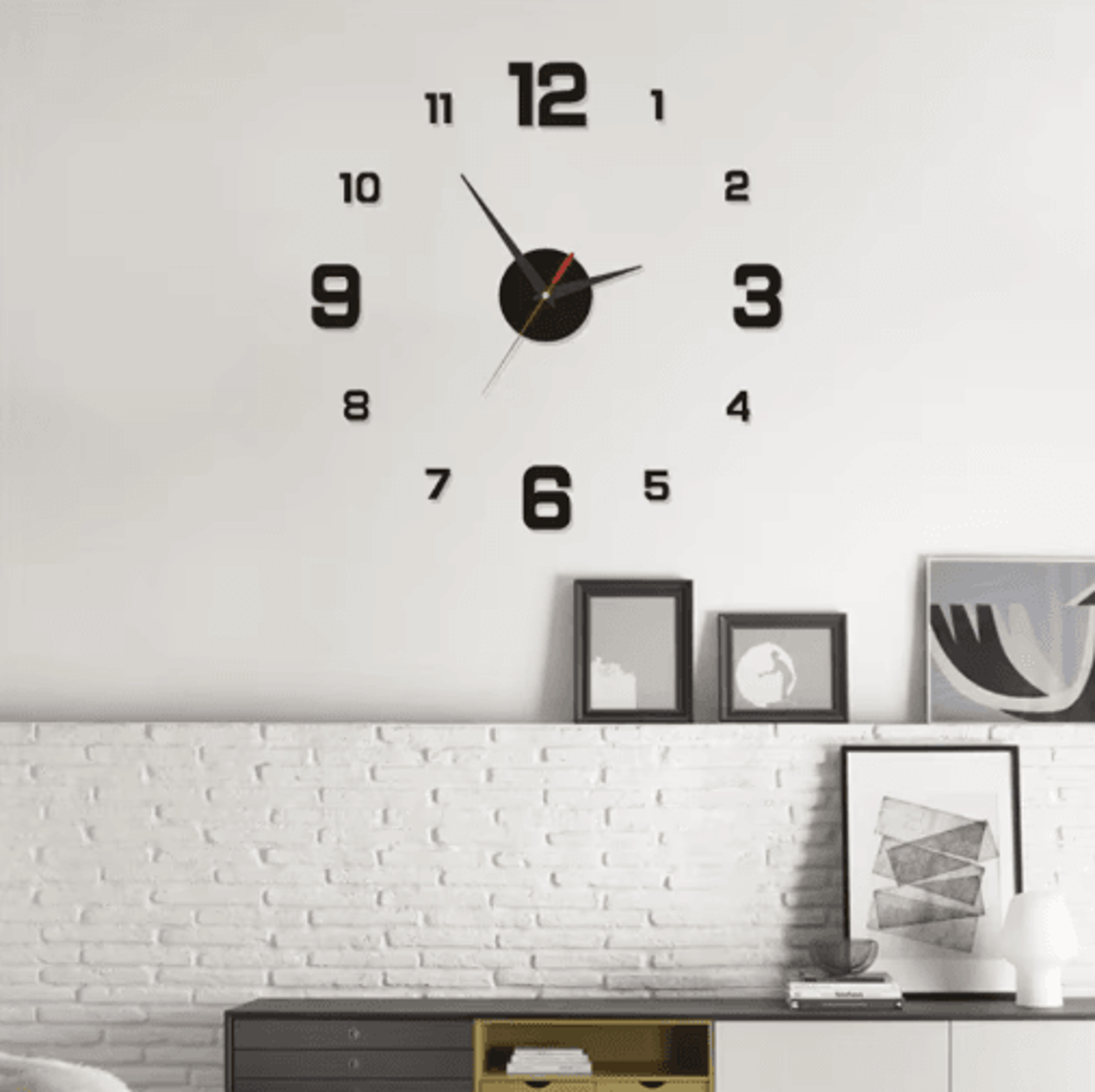 3D Luminous DIY Wall Clock  Frameless Acrylic Clock Stickers For Modern Decor 9