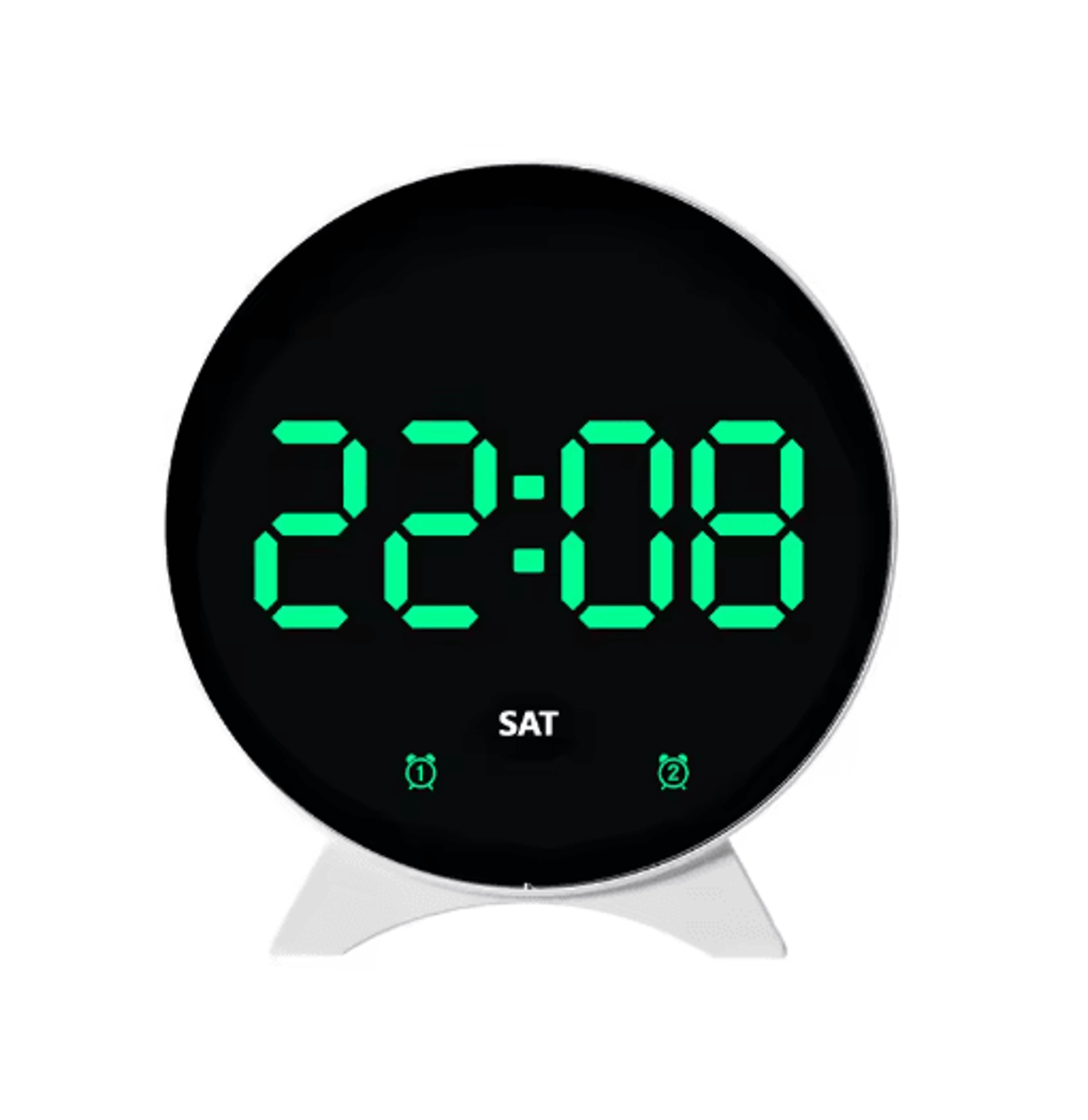 USB Digital Alarm Clock  Dual Alarms With Temperature Date  Week Display 5