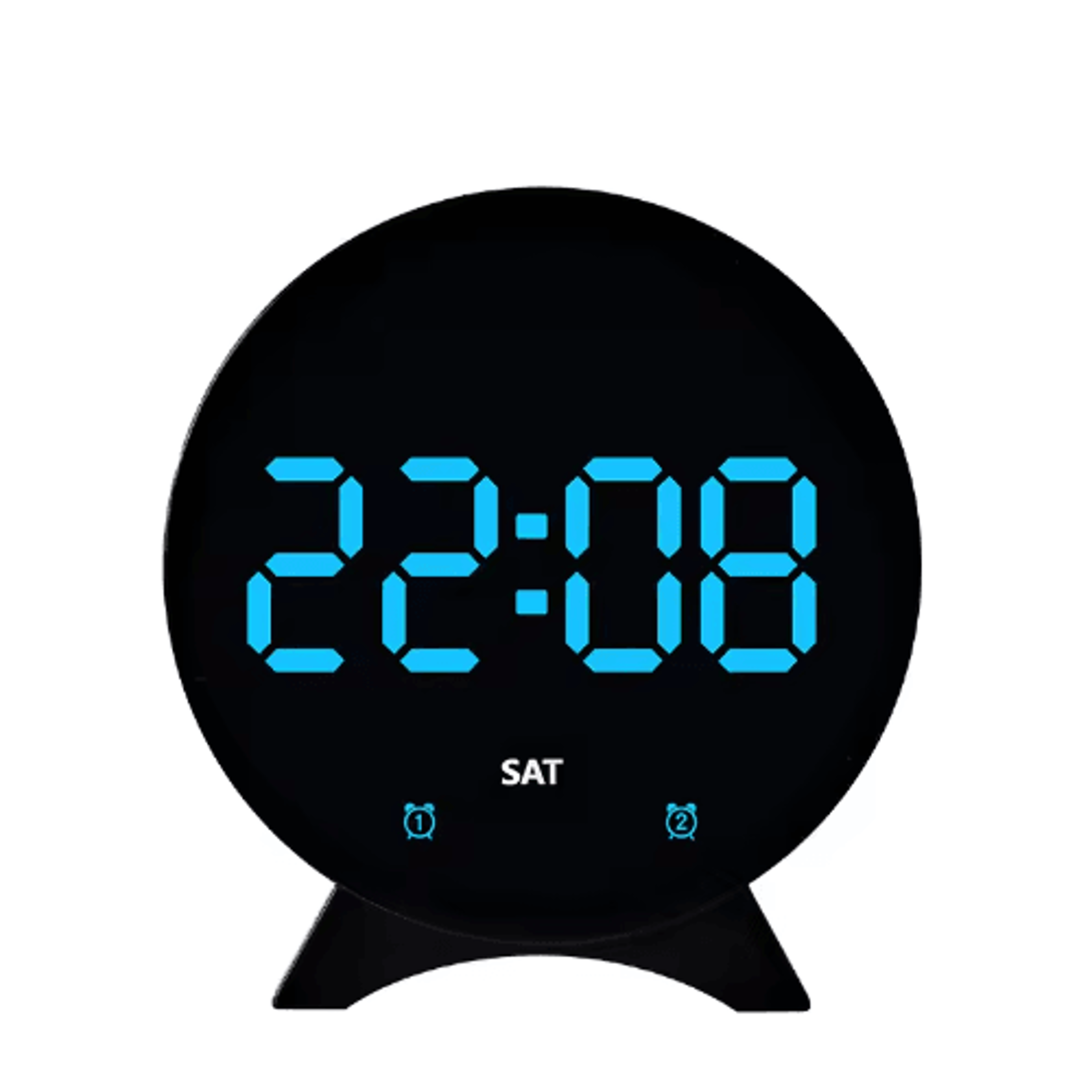 USB Digital Alarm Clock  Dual Alarms With Temperature Date  Week Display 6