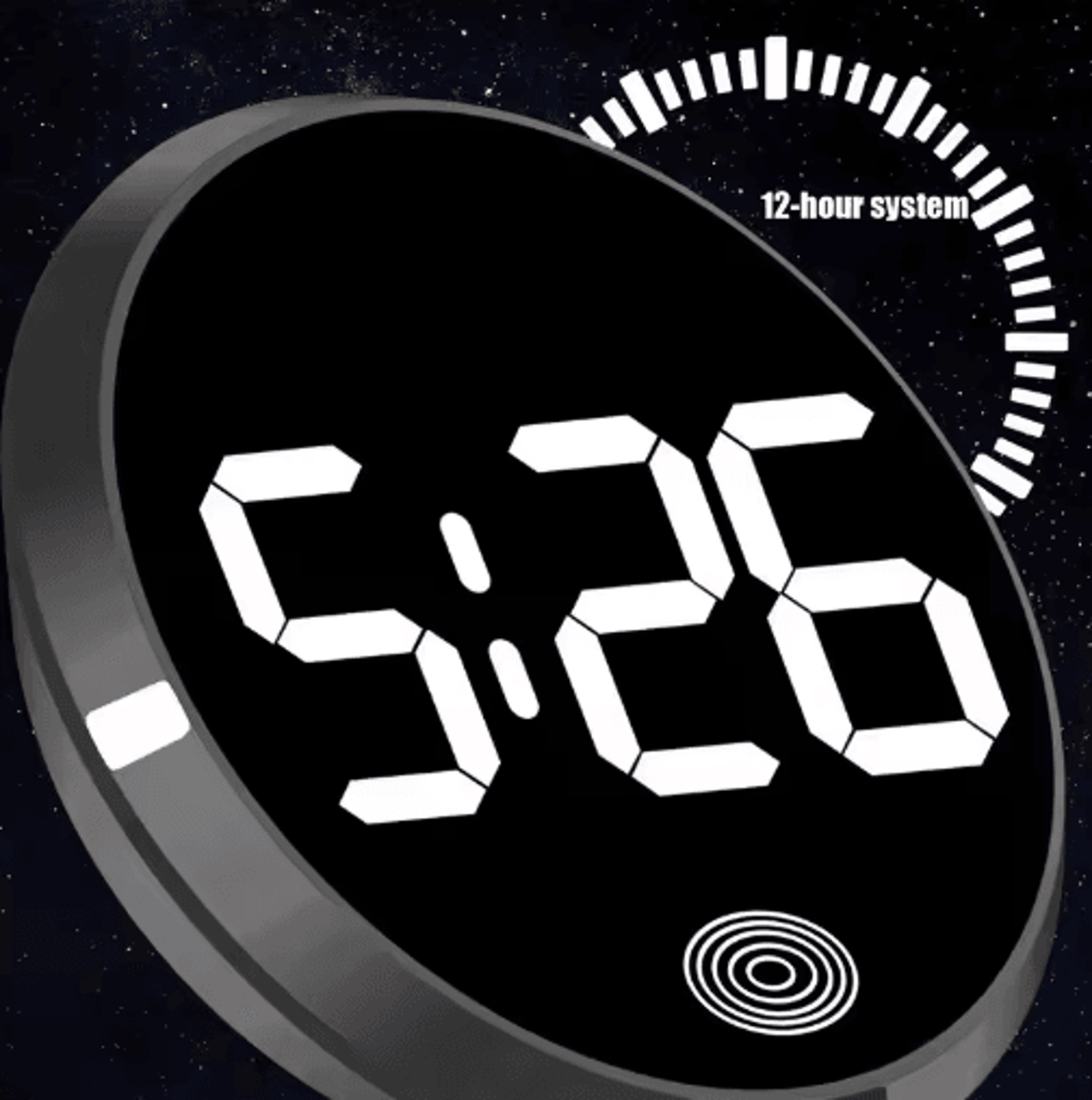 TouchActivated Car Vent Digital Clock  Waterproof LED Dashboard Time Display 8