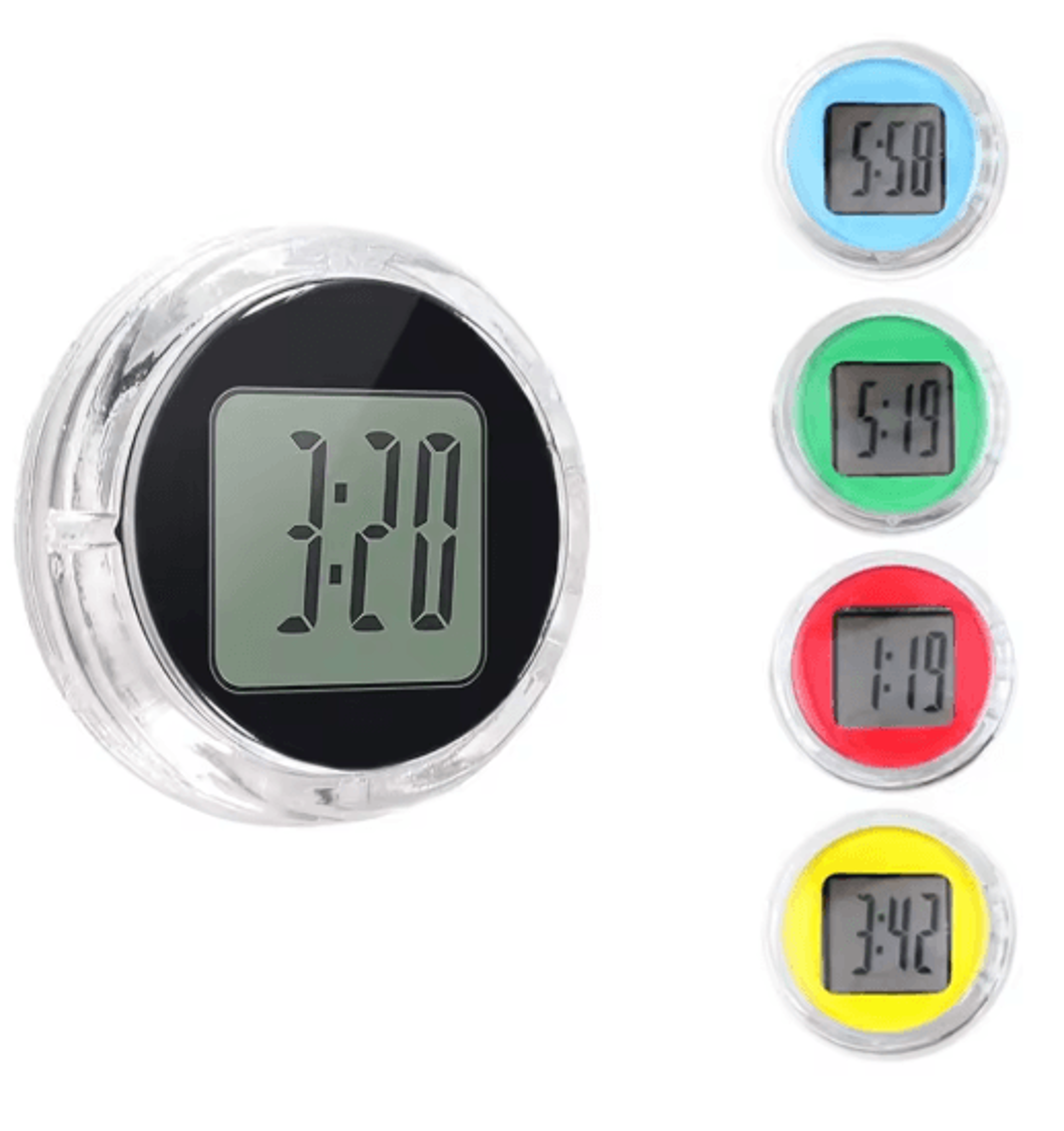 Mini Waterproof Electronic Vehicle Clock  Silent Car  Motorcycle Time Display 11