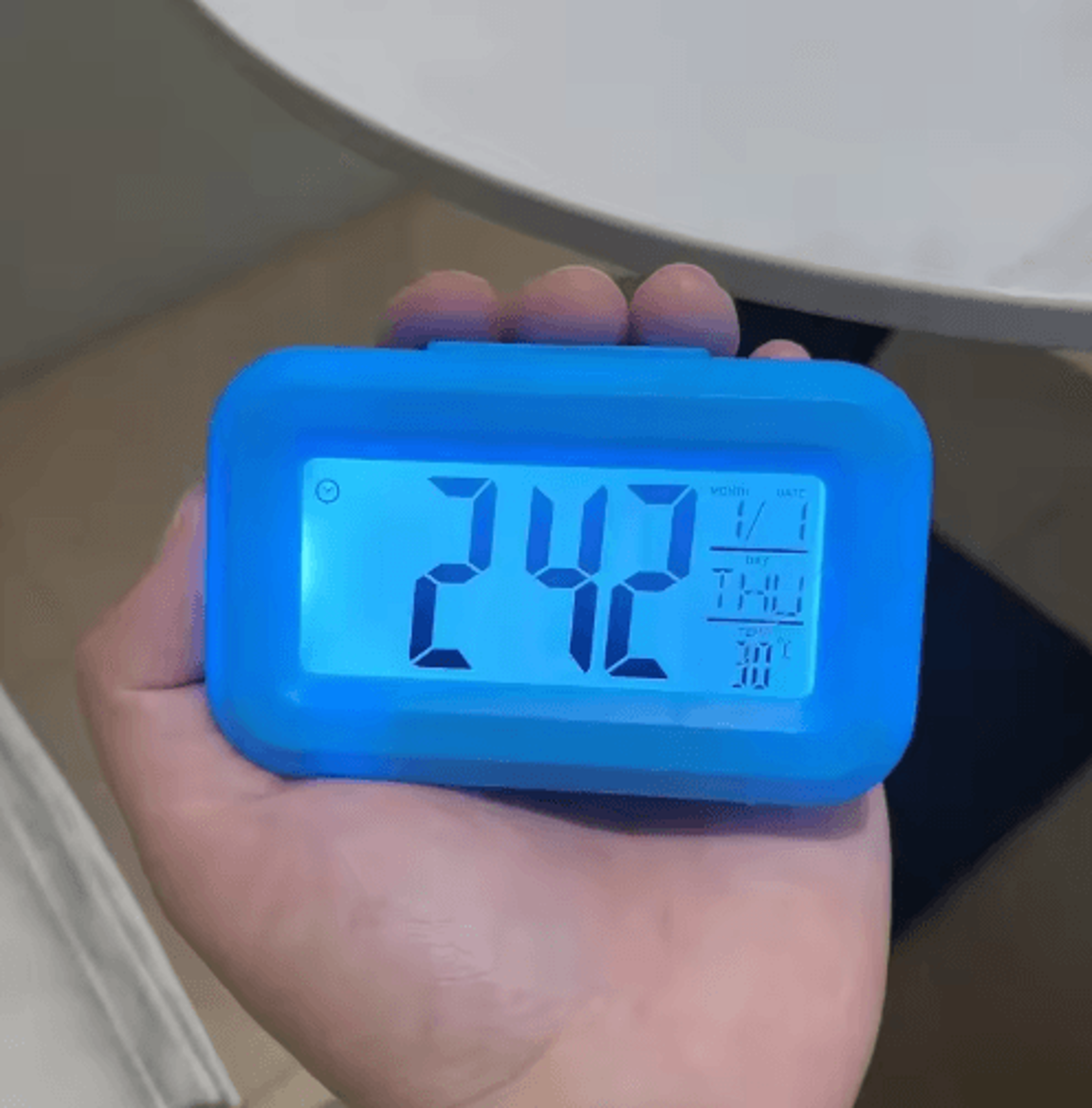 LED Digital Alarm Clock  Backlit Desktop Clock With Snooze  Calendar 1