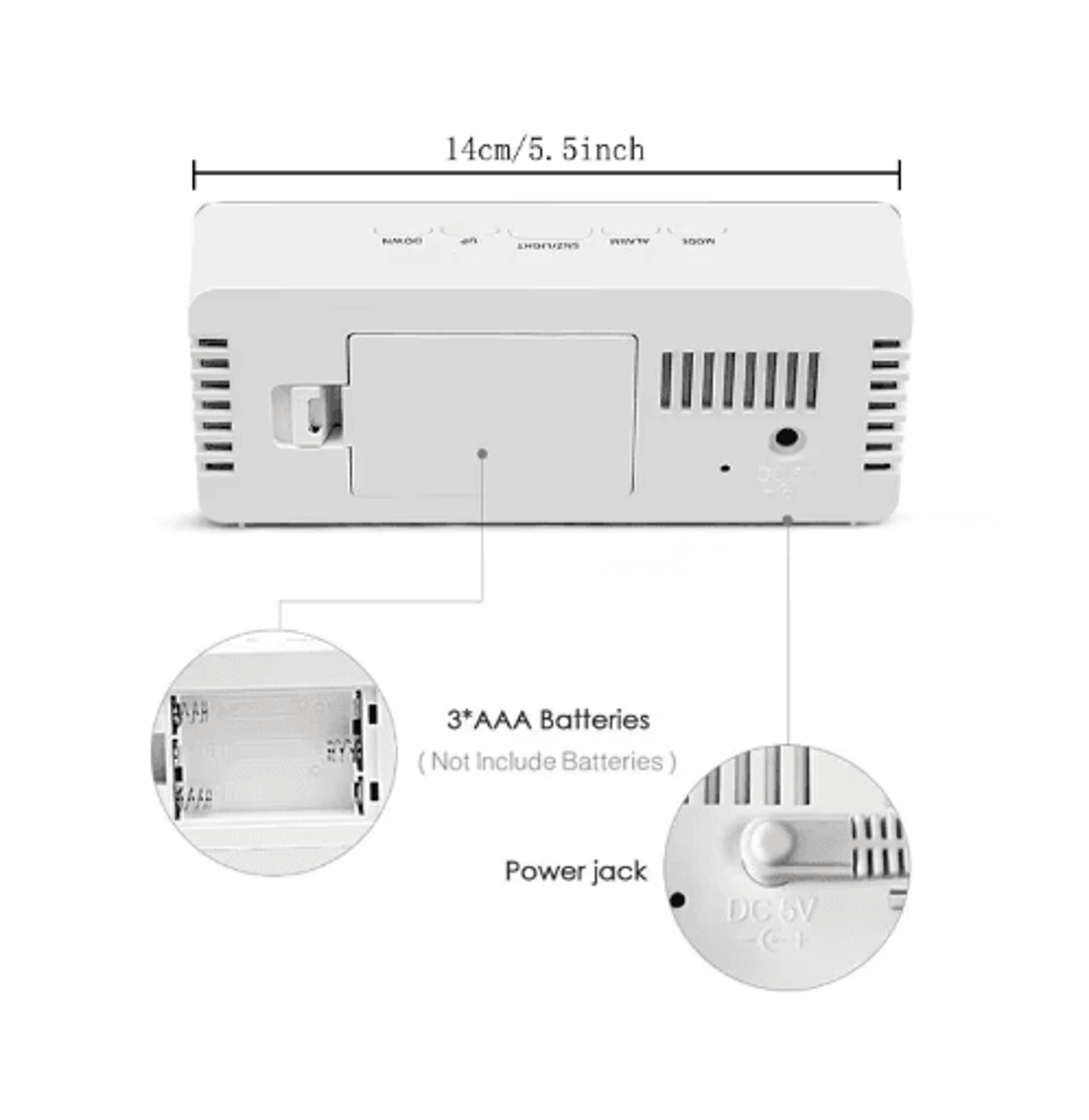 LED Digital Alarm Clock  Desktop Clock With Temperature Display 3
