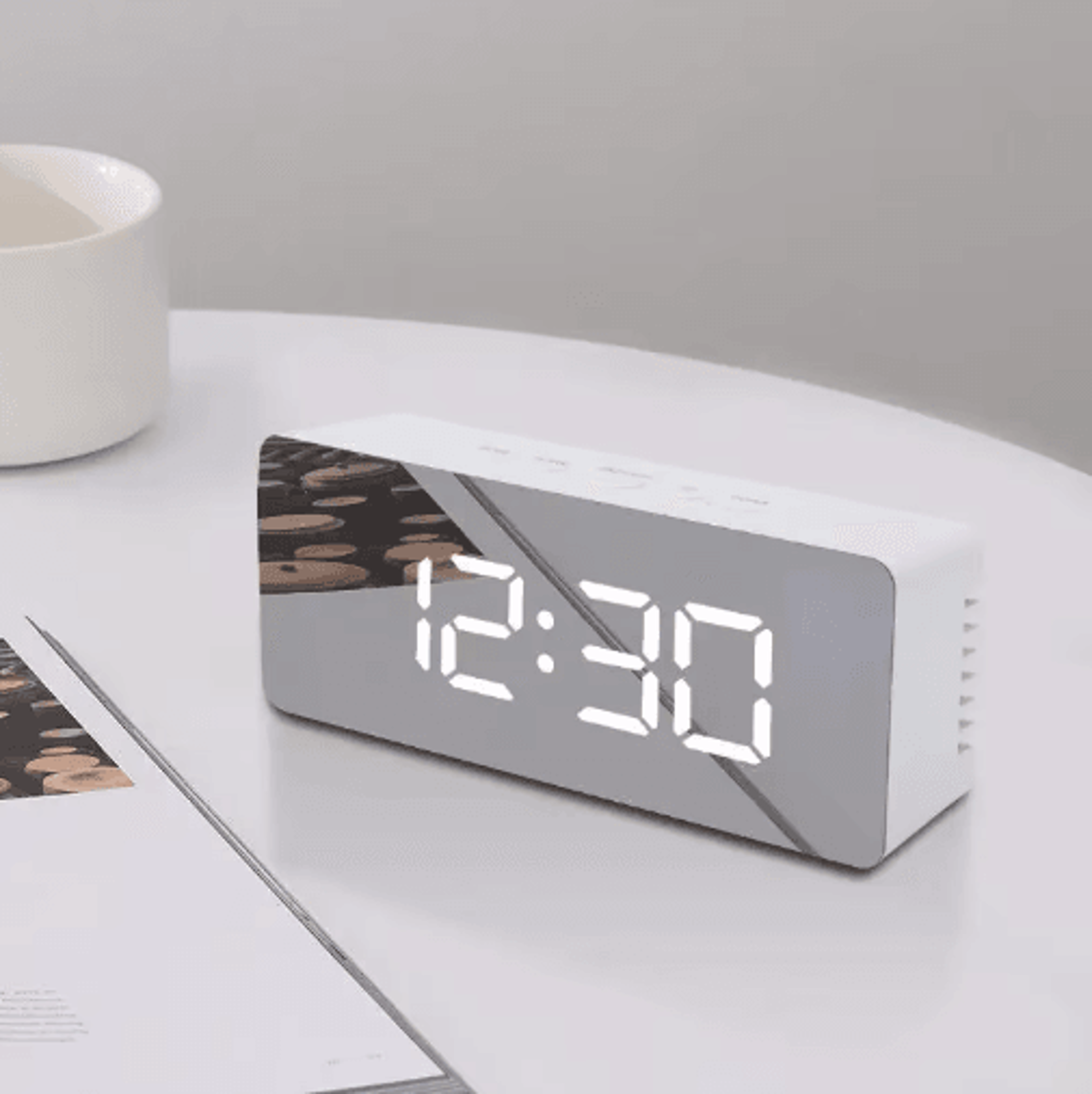 LED Digital Alarm Clock  Desktop Clock With Temperature Display 4