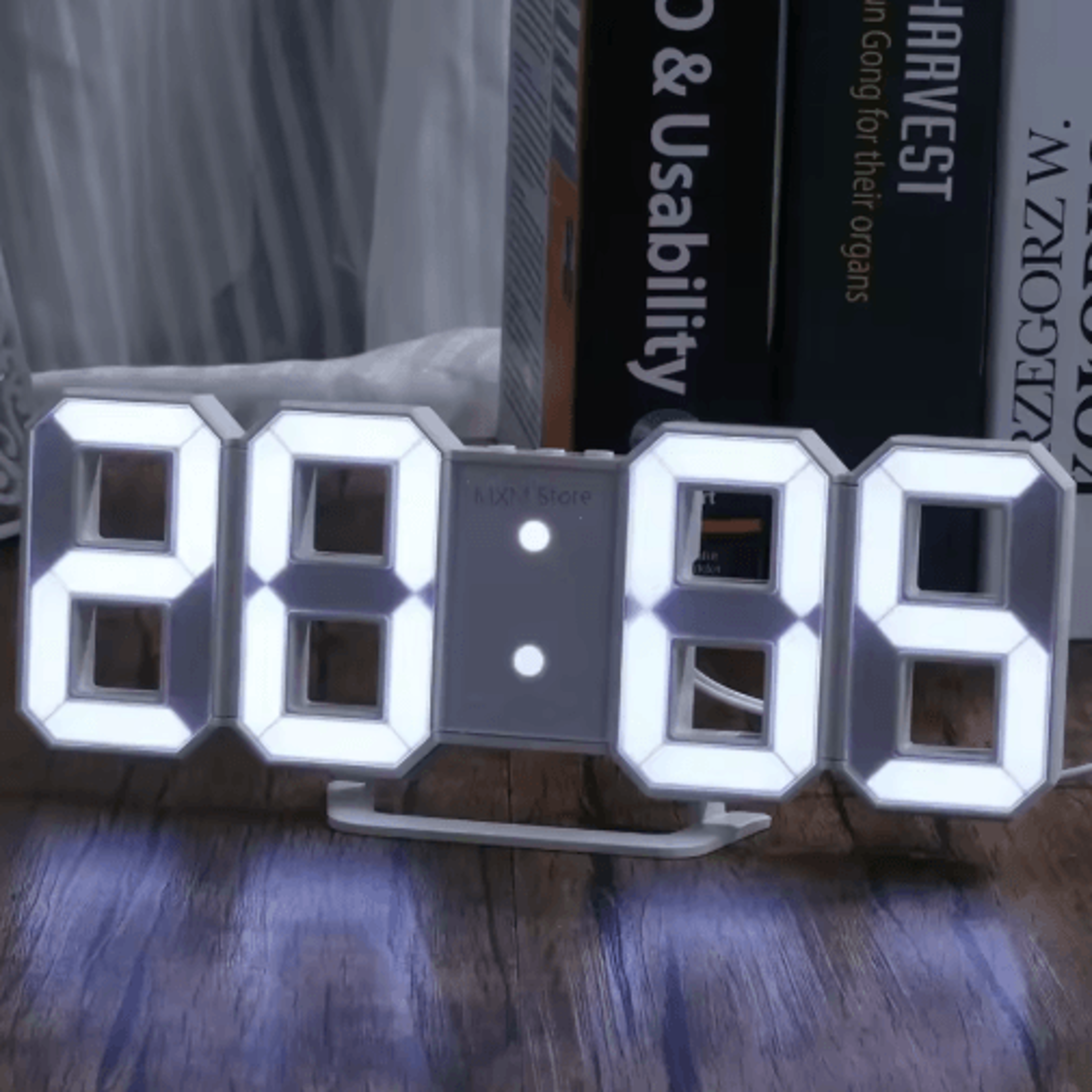 Modern Digital LED Clock  Wall  Table Alarm Clock For Stylish Home Decor 0