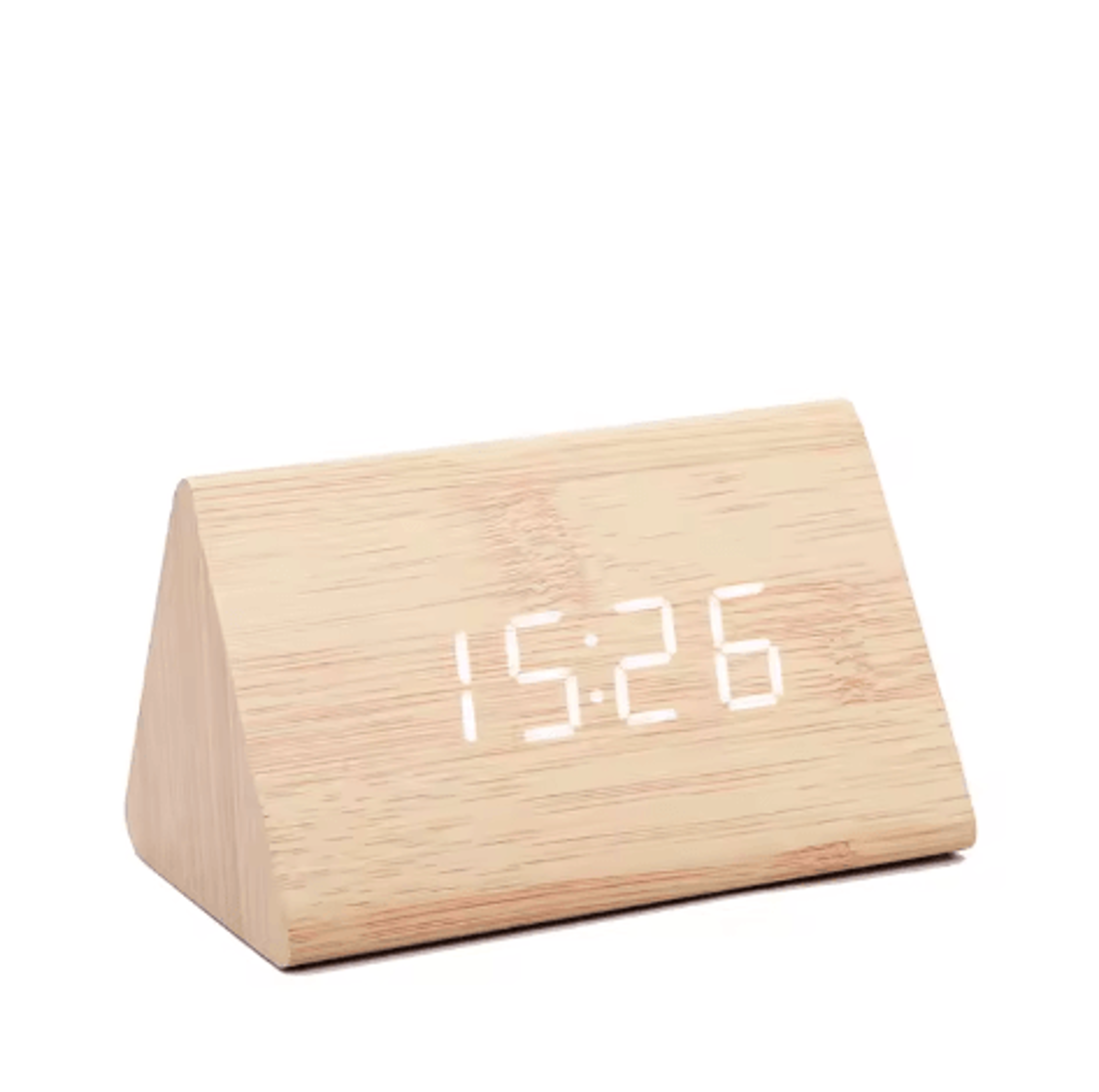 NIDITON Wooden Digital Alarm Clock  Time Date  Temperature Display 4