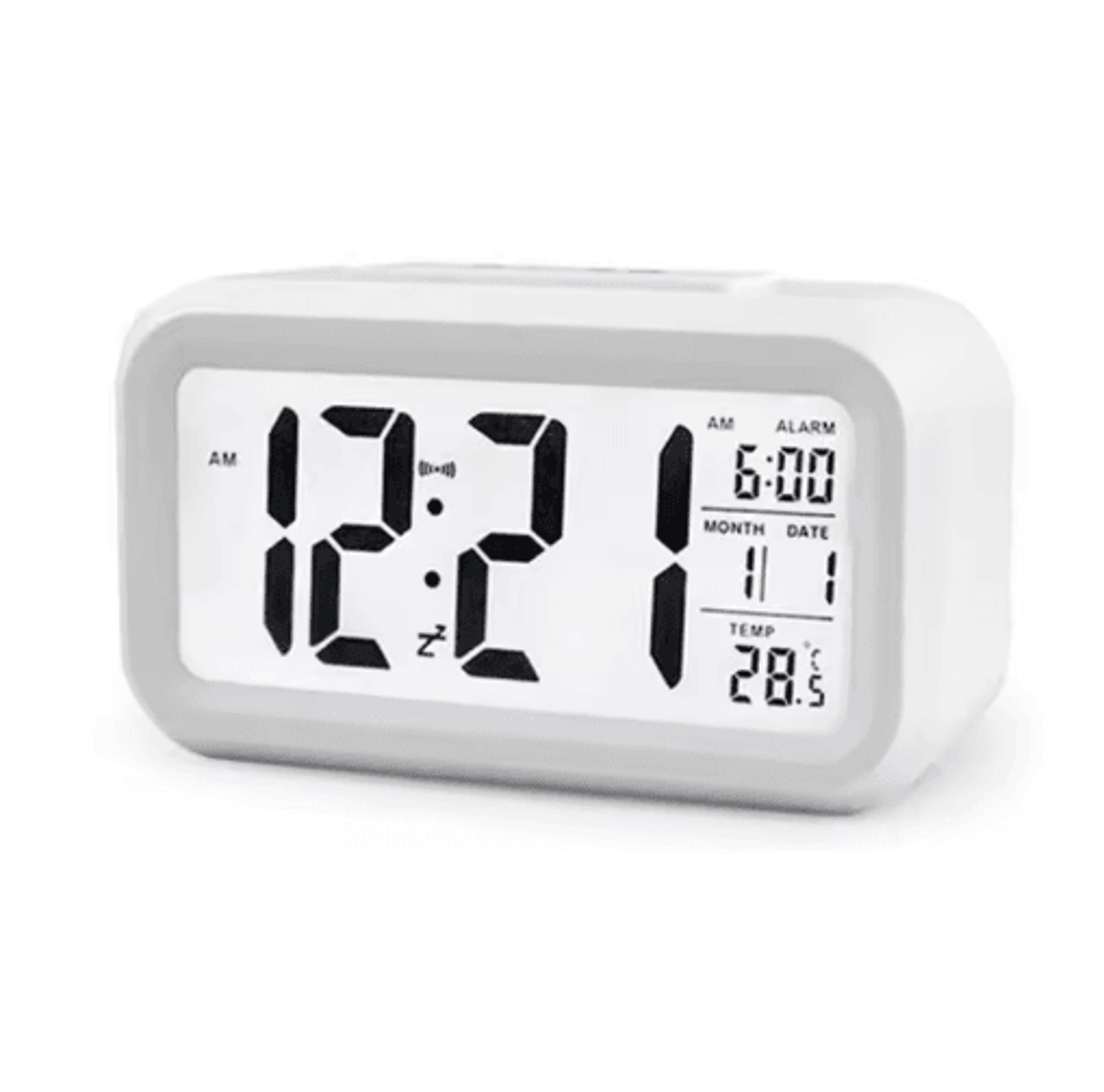 Digital LCD Alarm Clock  Calendar  Thermometer Desktop Clock 3