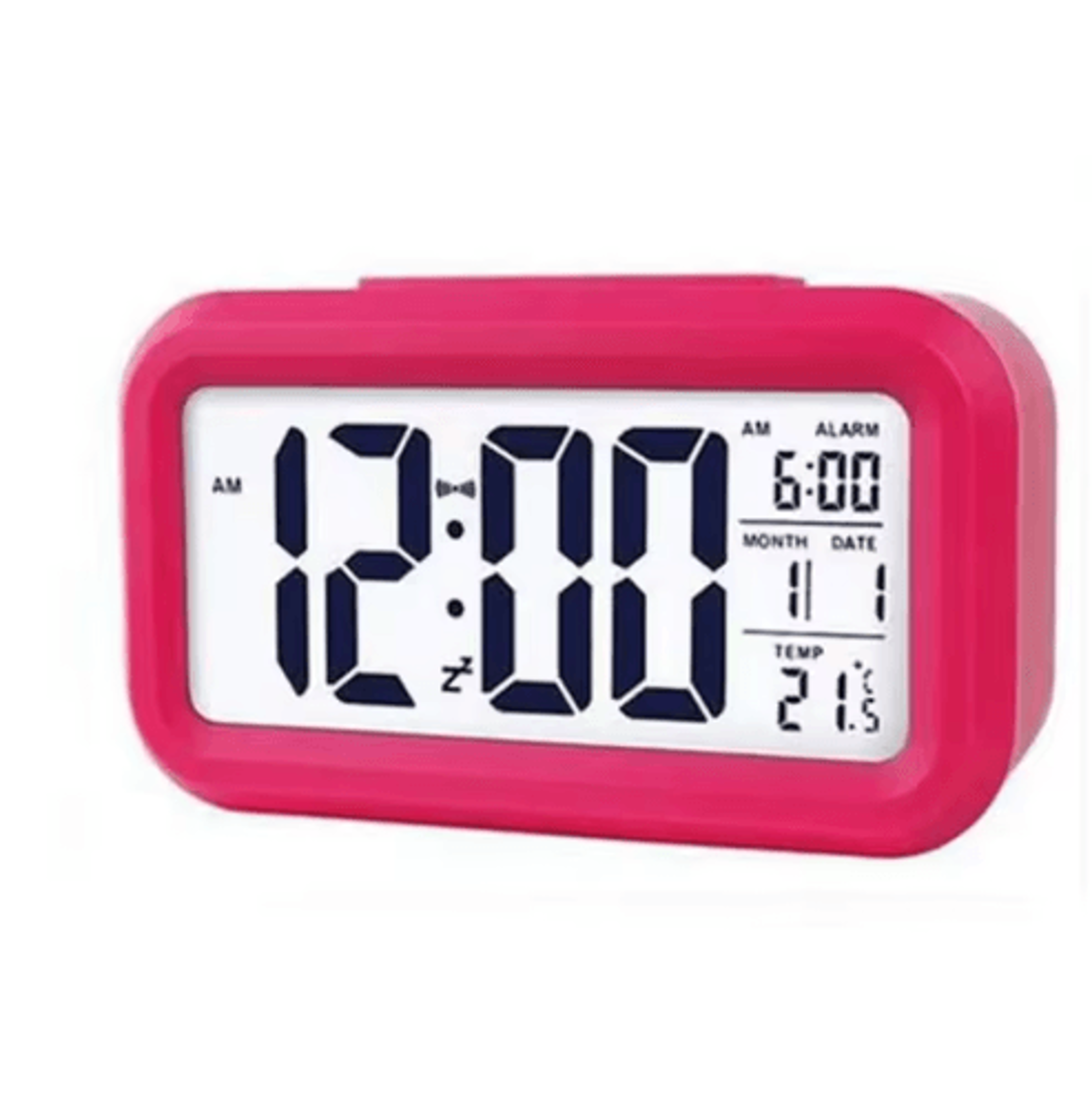 Digital LCD Alarm Clock  Calendar  Thermometer Desktop Clock 1