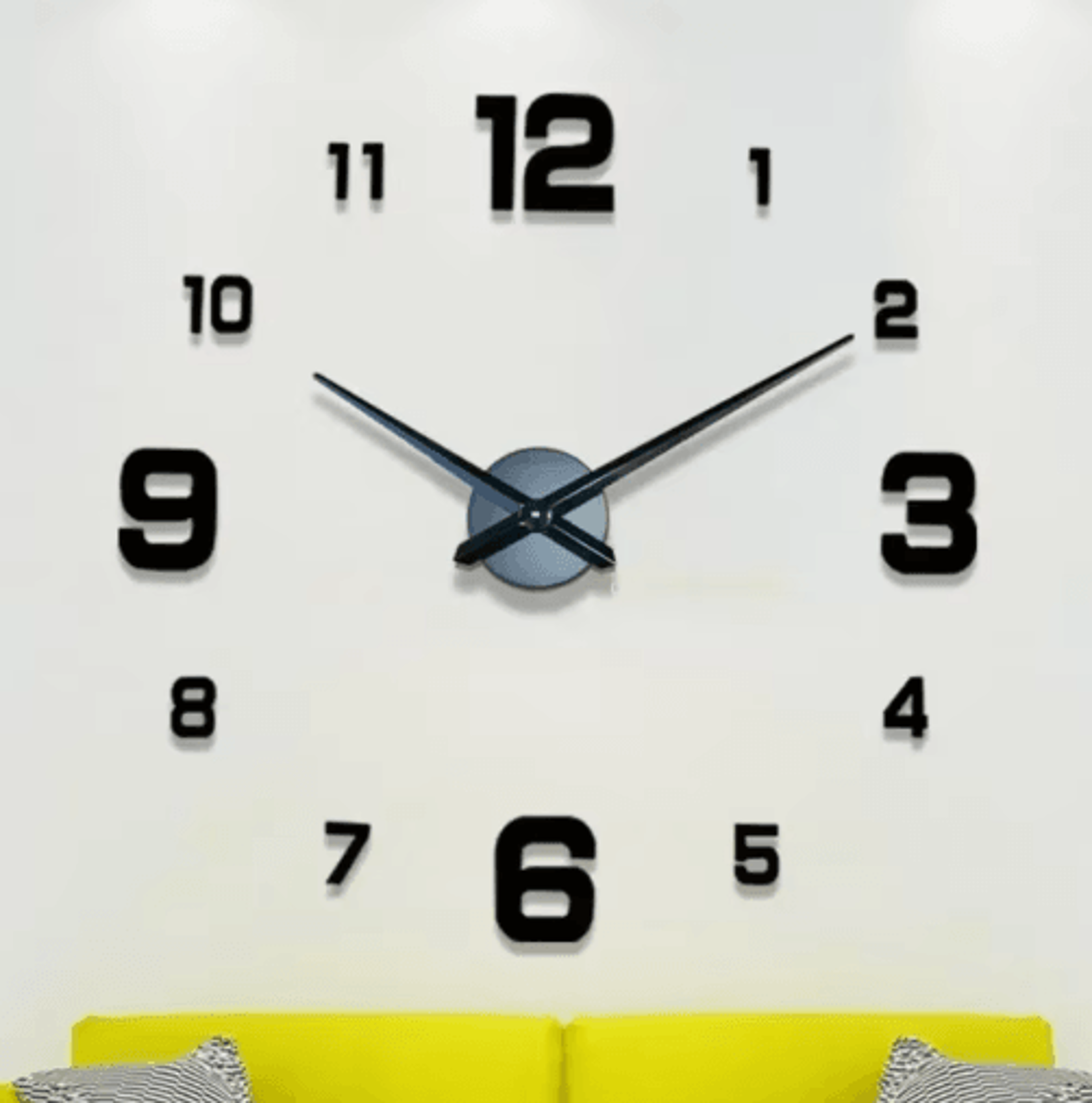 Large Acrylic Mirror Wall Clock  DIY Decorative Clock Stickers For Modern Rooms 0