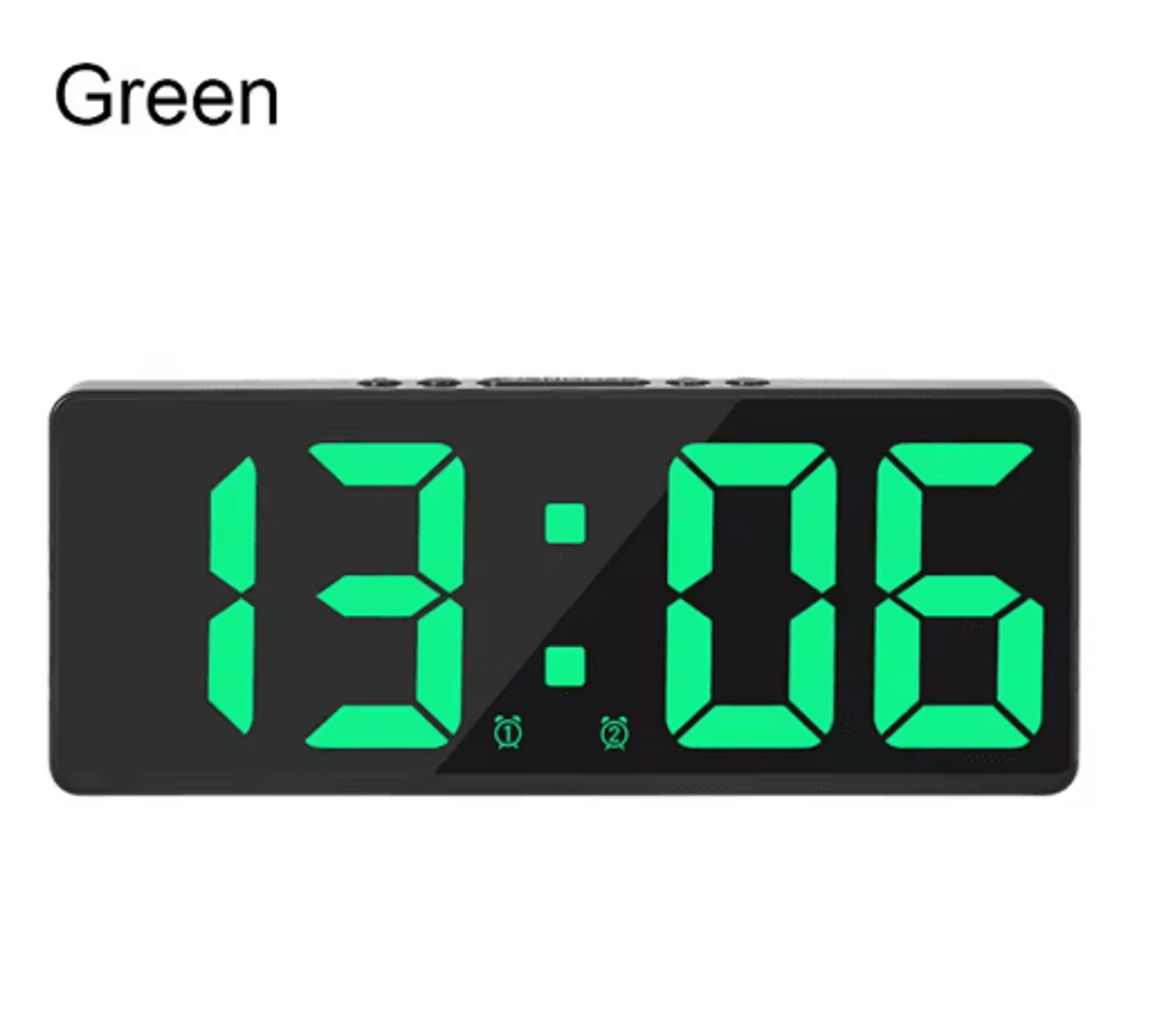 Voice Control LED Alarm Clock  Temperature Display Snooze  Night Mode 2