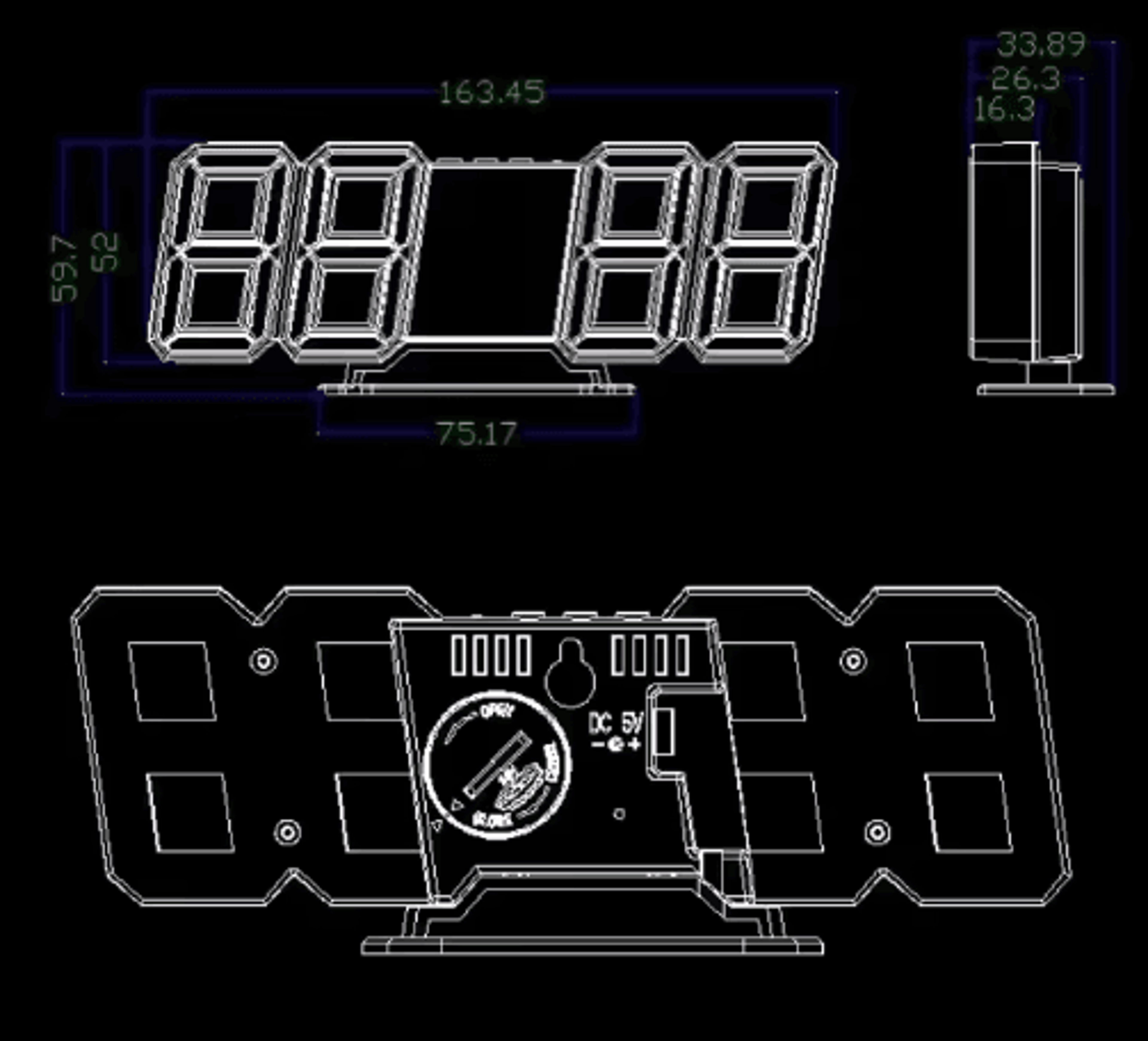 Modern Digital LED Clock Wall  Table Alarm Clock For Stylish Home Decor 6