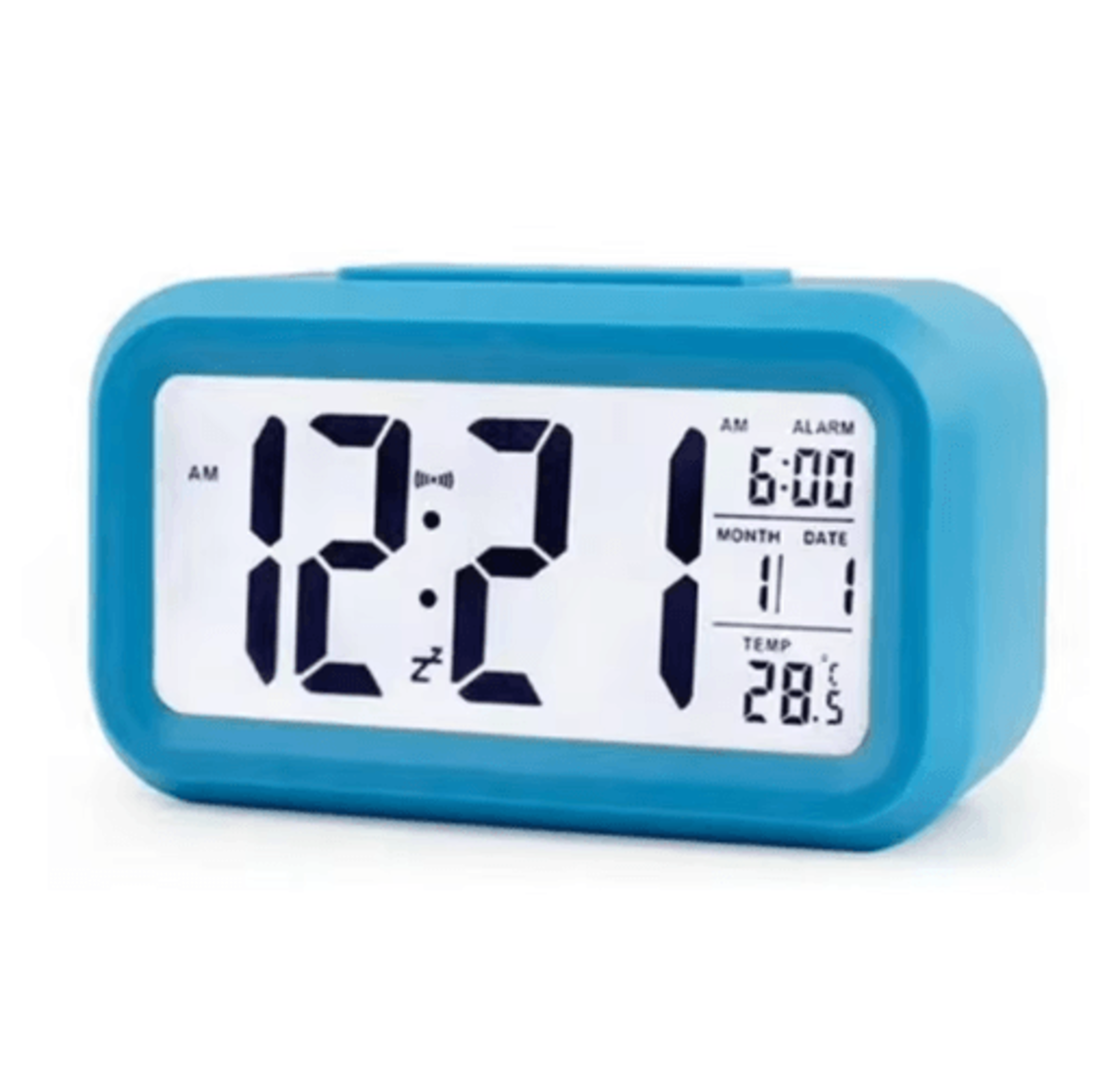 LED Digital Alarm Clock  Backlit Desk Clock With Snooze  Calendar 8