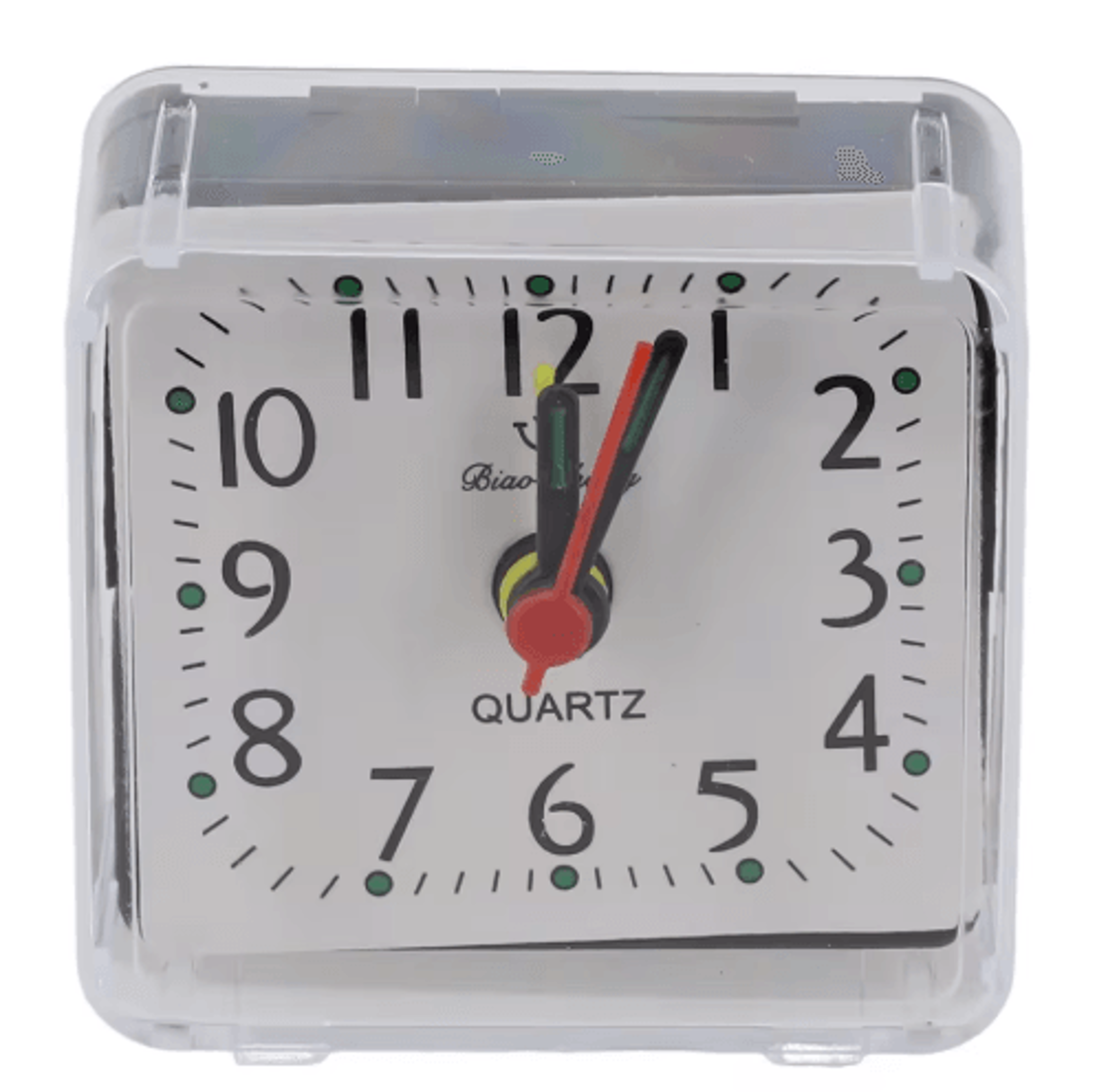 Cute Square Alarm Clock  Portable Bedside Clock With Beeping Alarm 4
