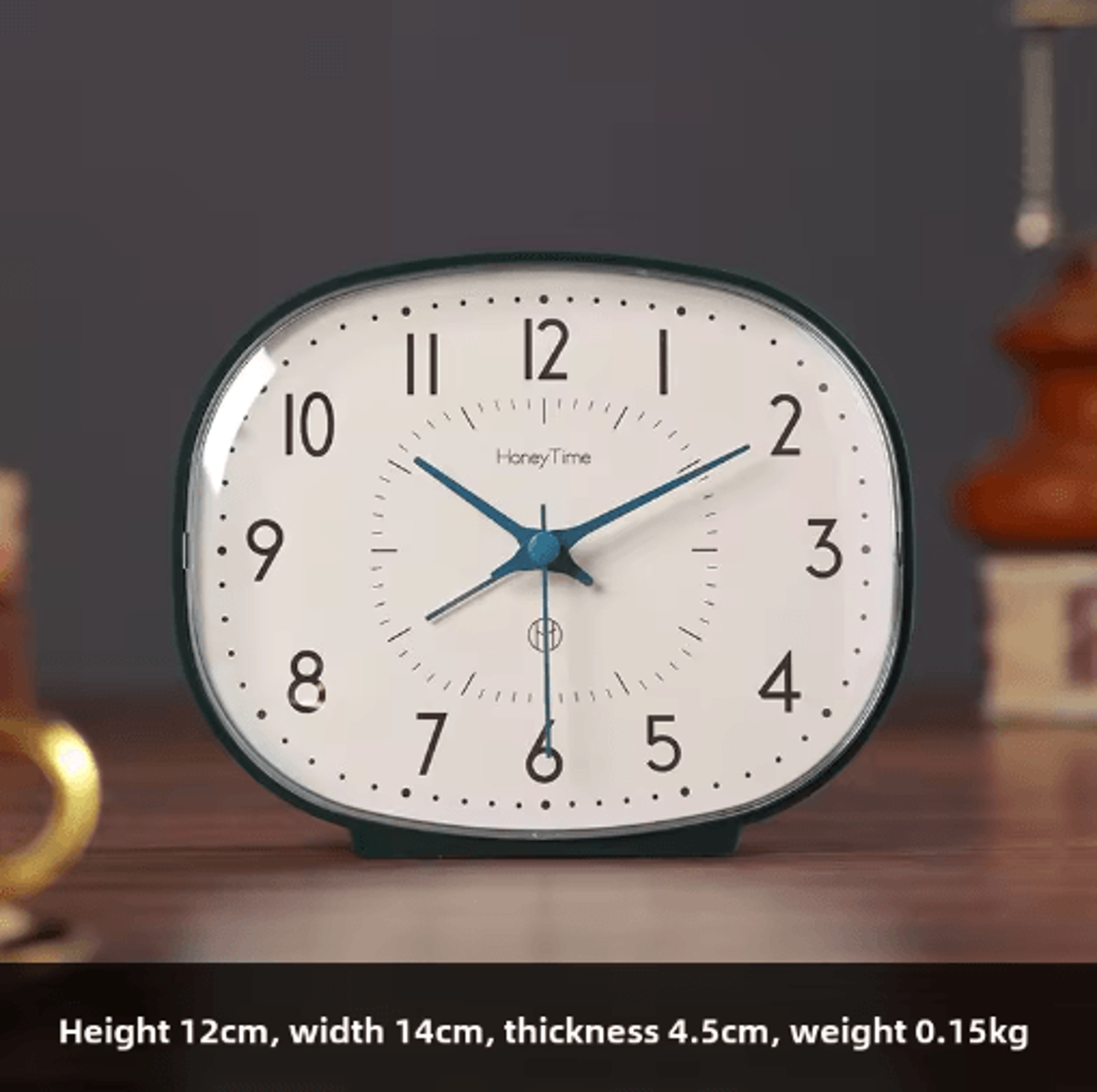 Vintage Silent Table Alarm Clock  Compact Bedside  Student Desk Clock 4