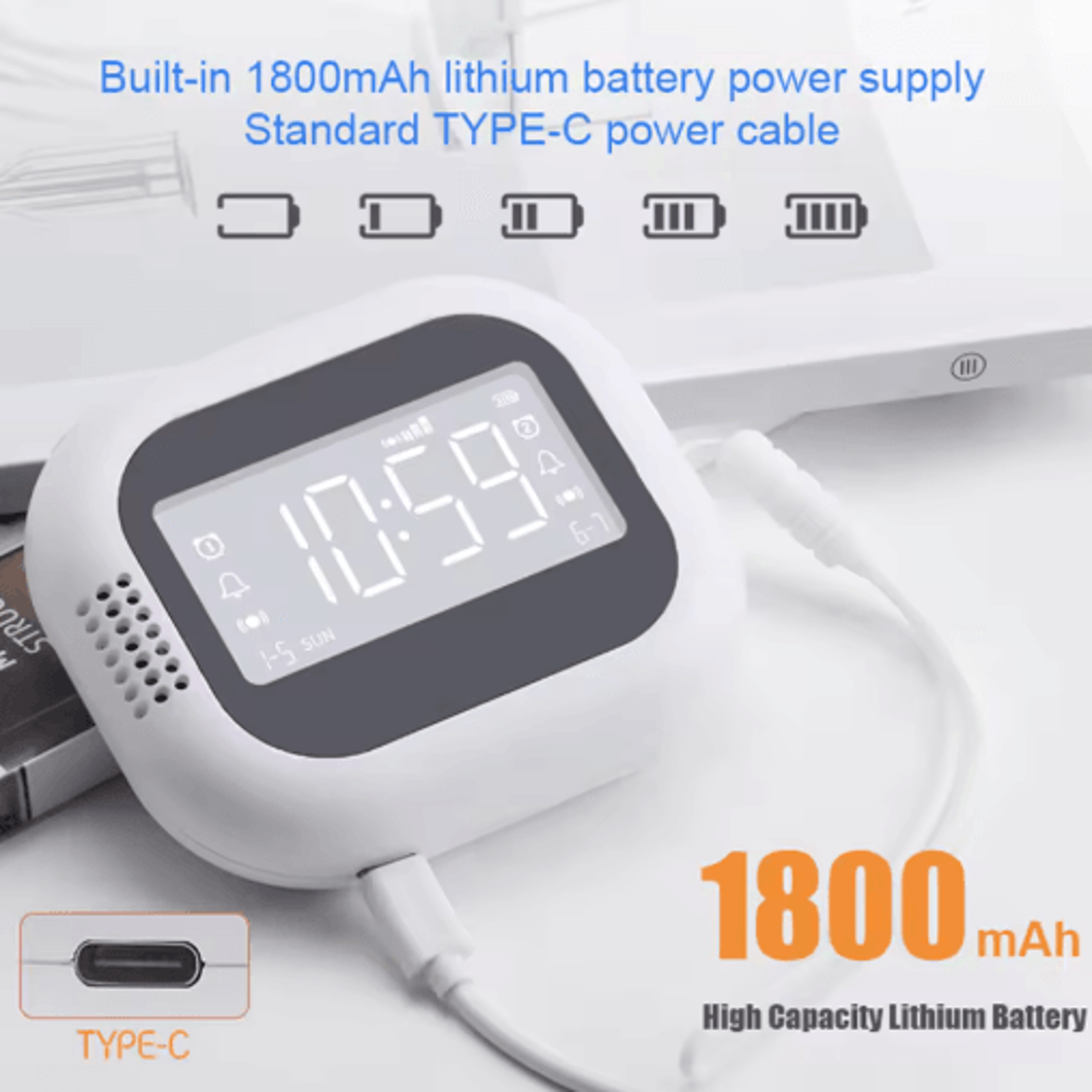 Vibrating Alarm Clock With Bed Shaker  WakeUp Clock For Heavy Sleepers 3