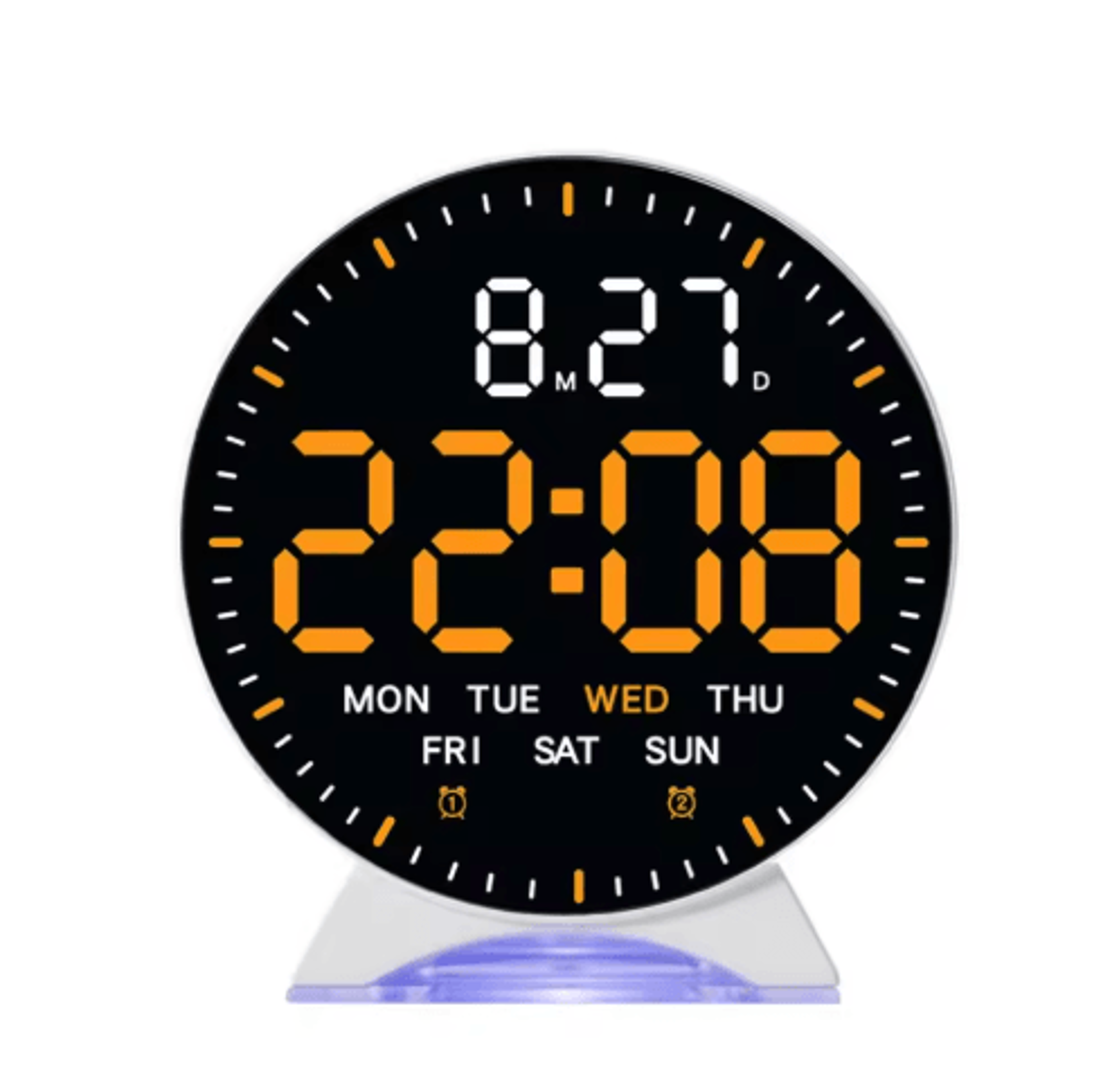LED Digital Alarm Clock  Date Week  Adjustable Brightness Display 4