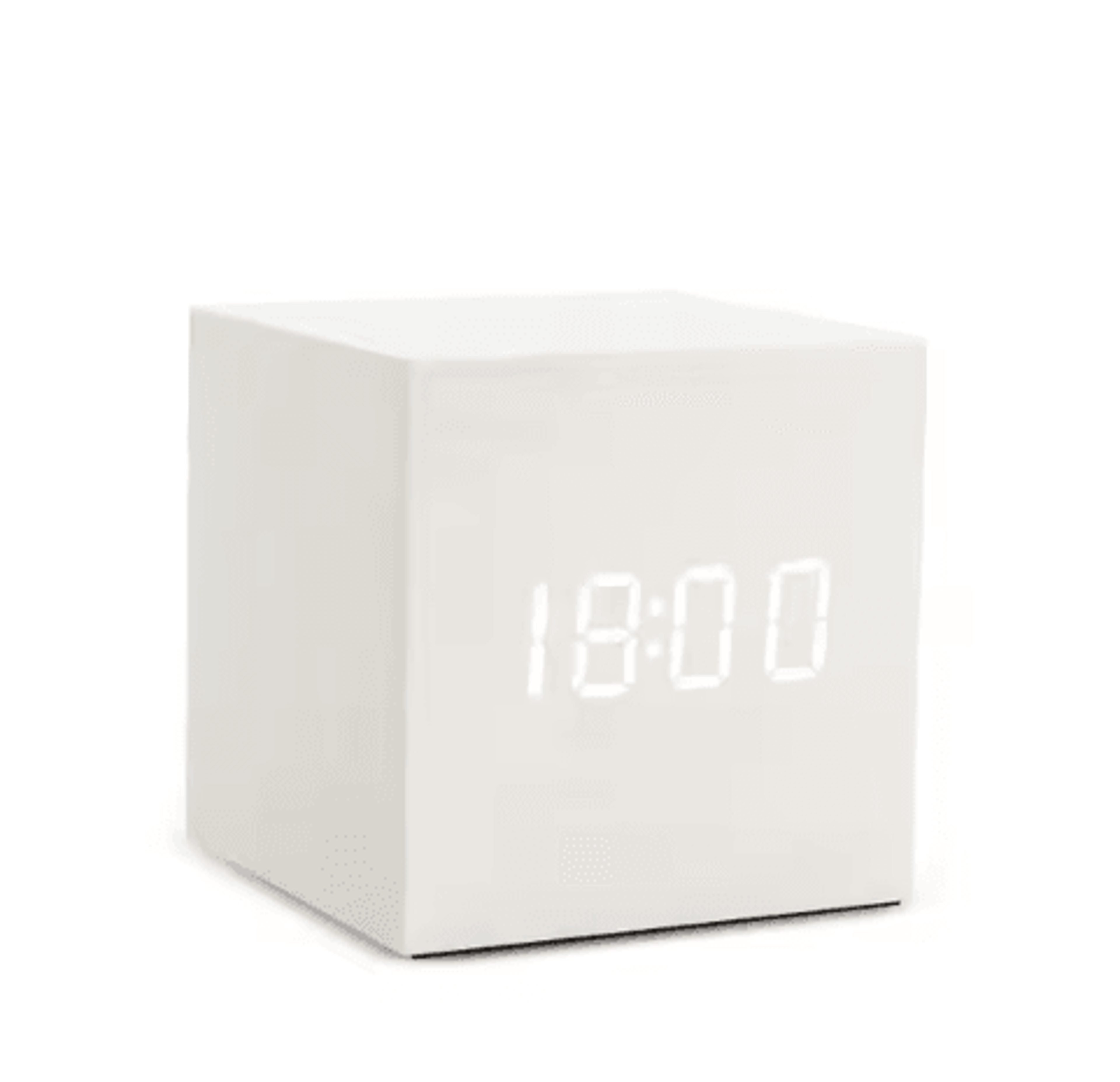 Square Wood LED Alarm Clock Voice Control  Snooze Desk Clock 4