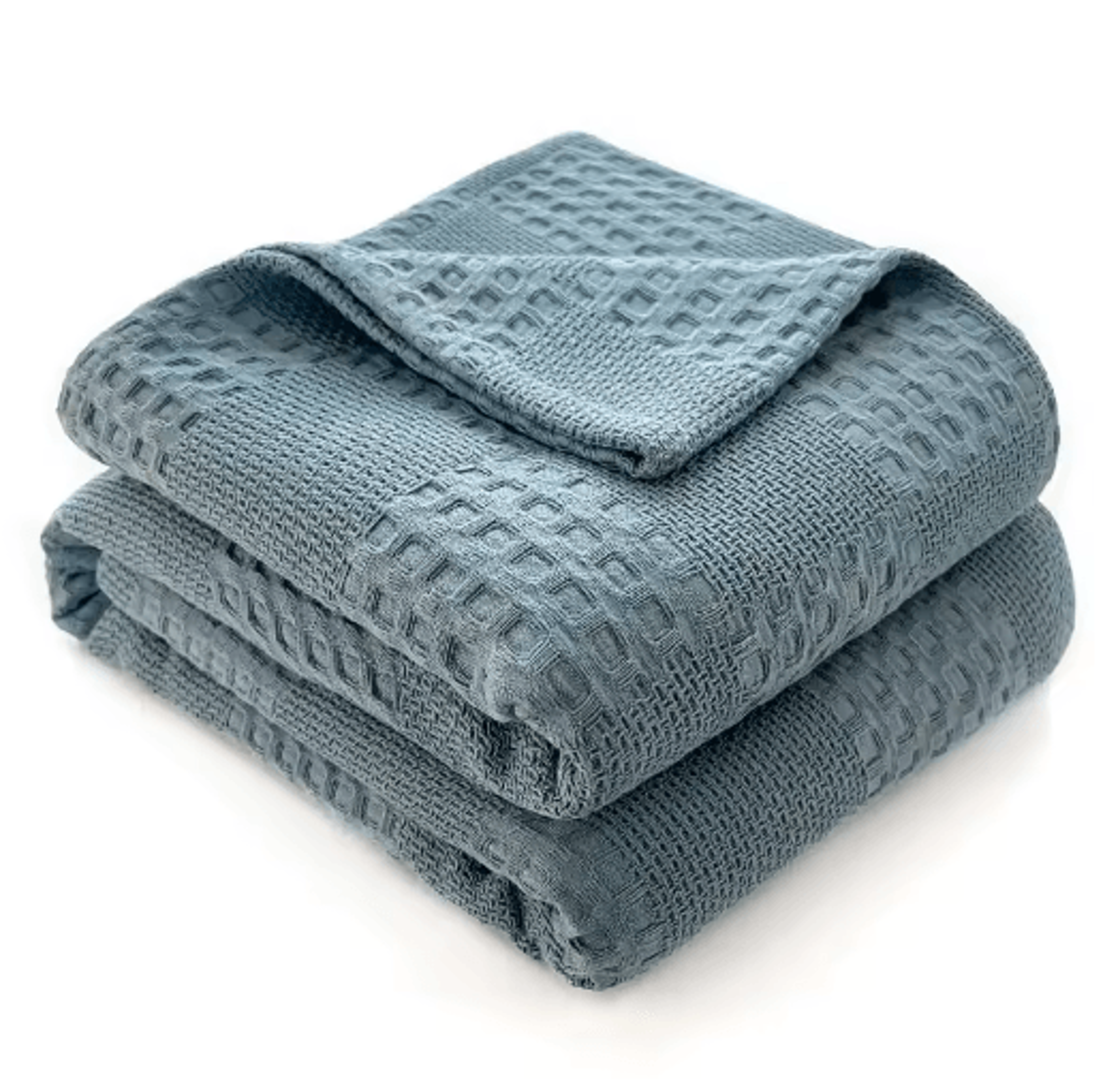 100 Cotton Waffle Throw Blanket  Breathable Plaid Bed  Sofa Cover 3