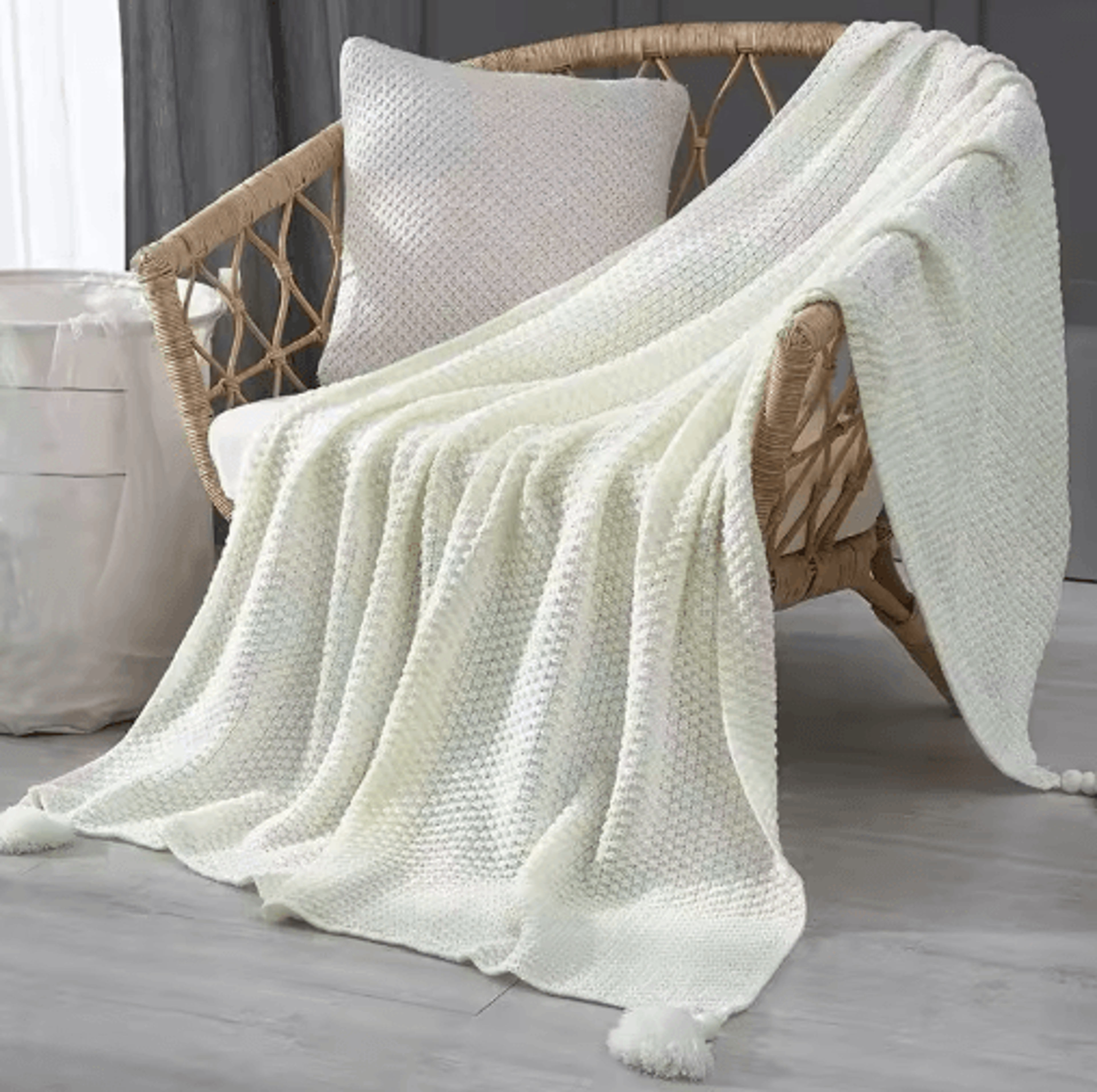 Nordic Plaid Knitted Throw Blanket  Cozy Sofa Bed  Office Nap Cover 8