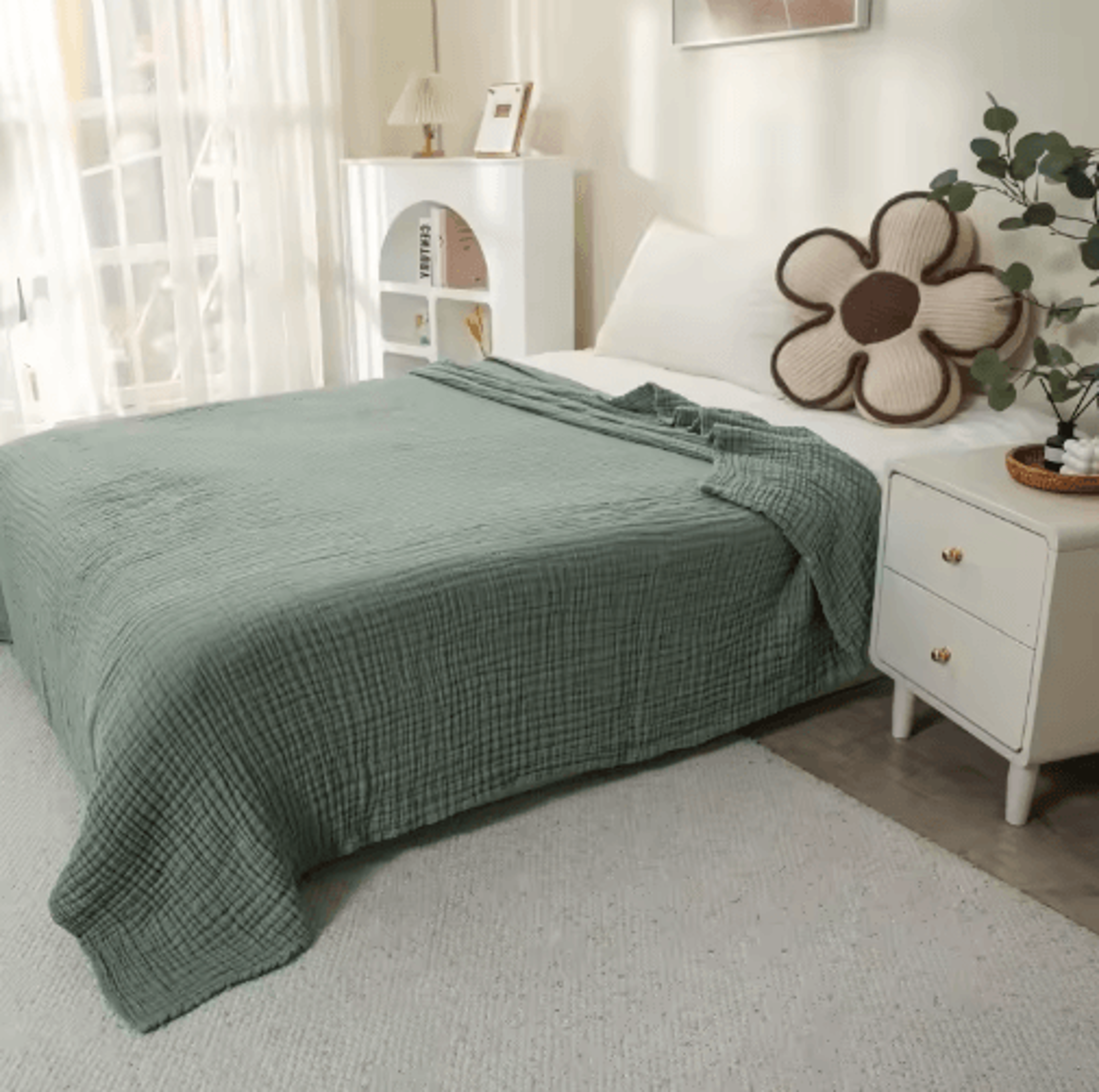 6Layer Cotton Muslin Blanket  Large Gauze Summer Quilt  Bath Towel 2