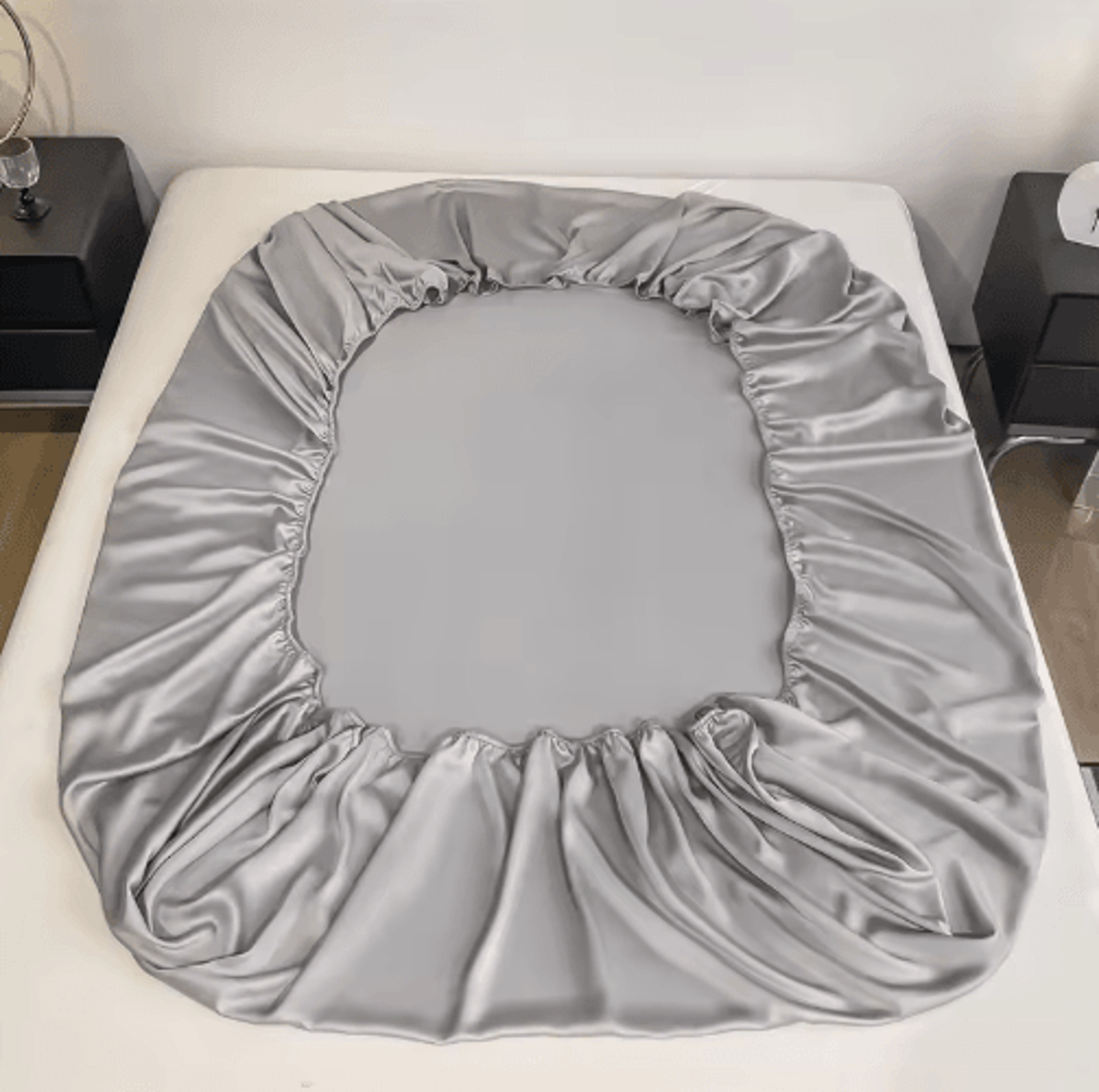 Natural Mulberry Silk Fitted Sheet  Luxury Queen King  Custom Mattress Cover 15