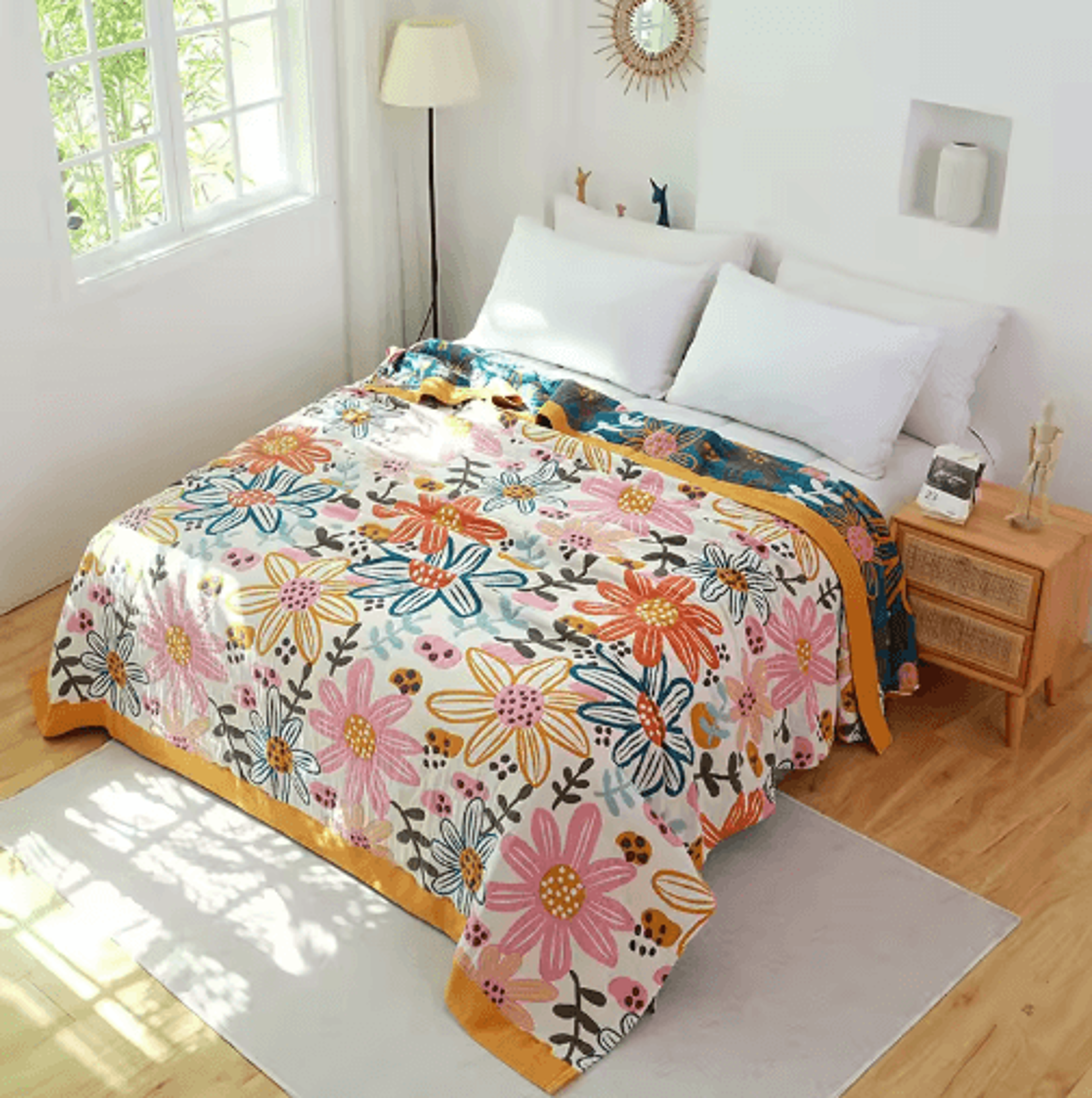 Nordic Cotton Gauze Throw Blanket  Boho Summer Sofa  Bed Cover 8