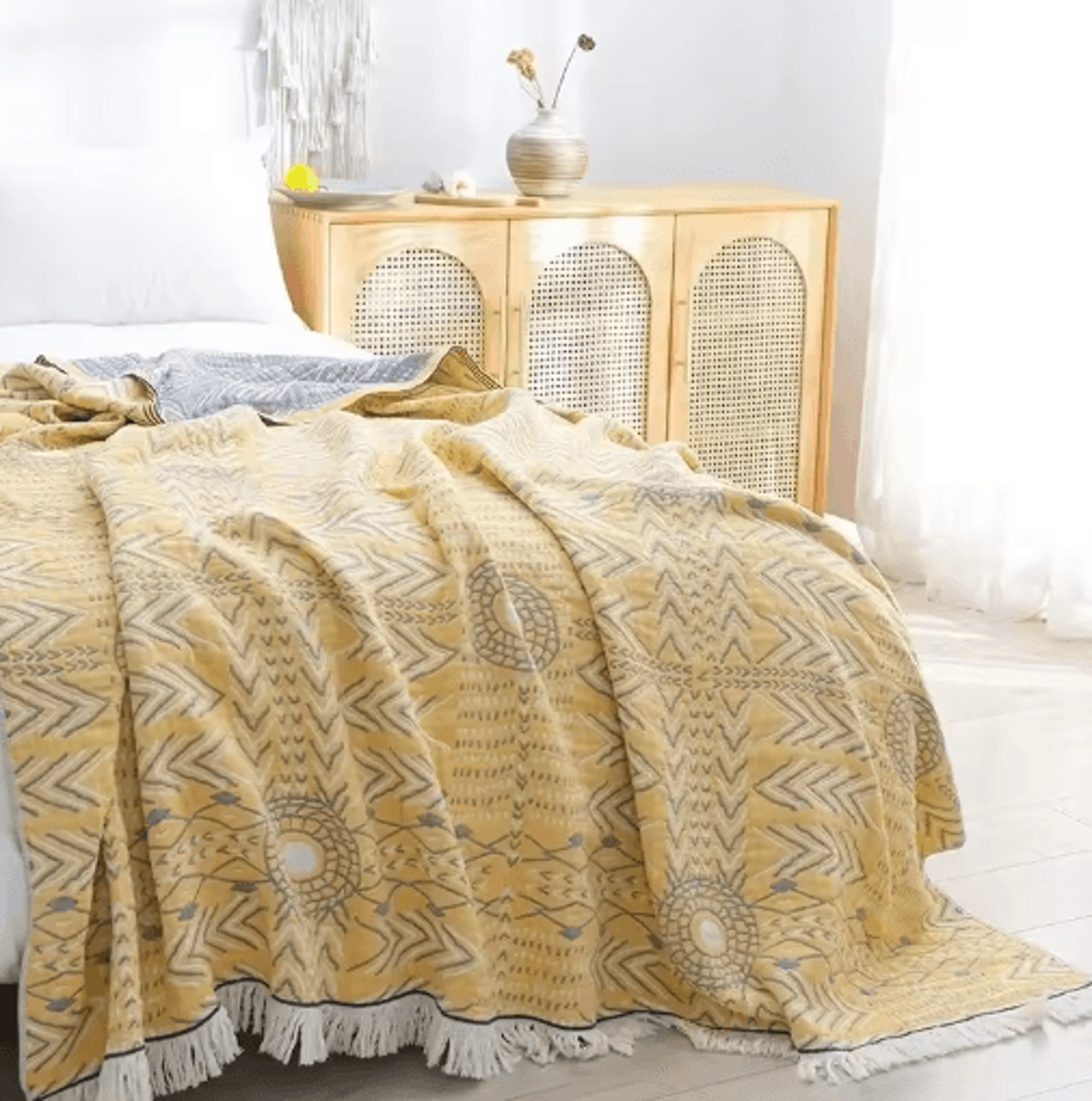 Nordic Cotton Gauze Throw Blanket  Boho Summer Sofa  Bed Cover 19