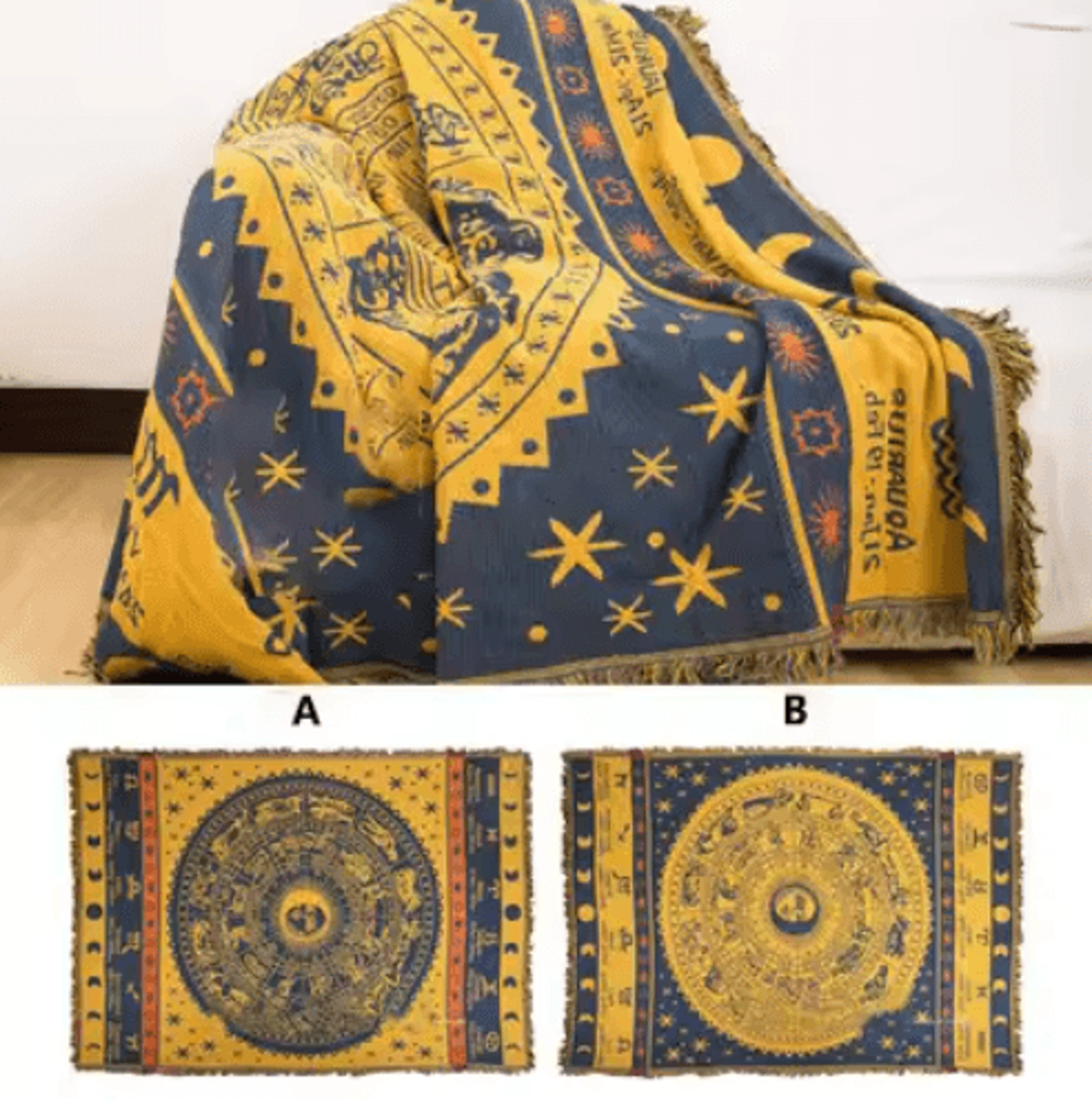Retro Plaid Cotton Linen Woven Blanket  Thick Boho Sofa  Bed Throw 3