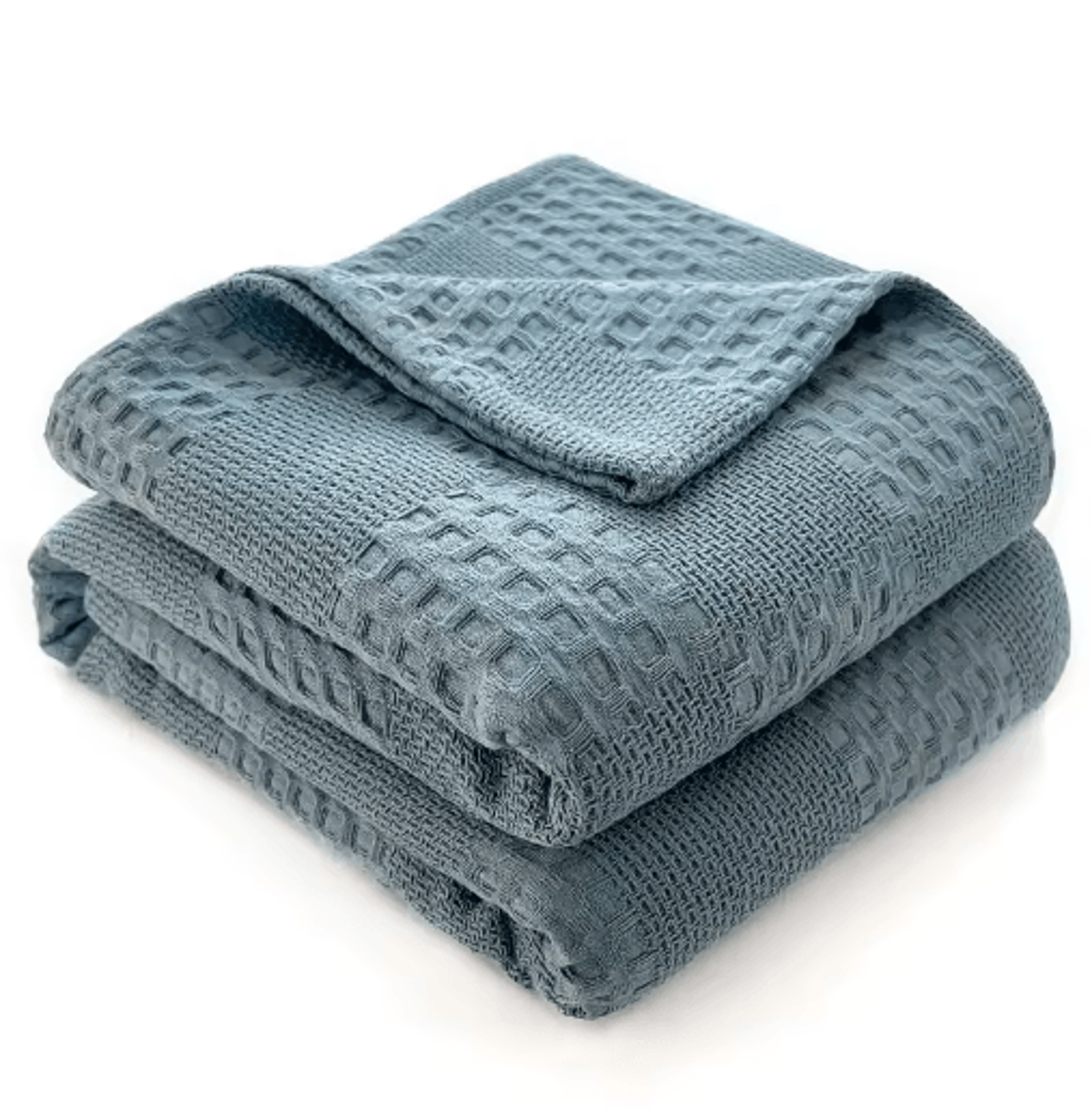 Battilo Cotton Waffle Throw Blanket  Breathable Plaid Sofa  Bed Cover 3