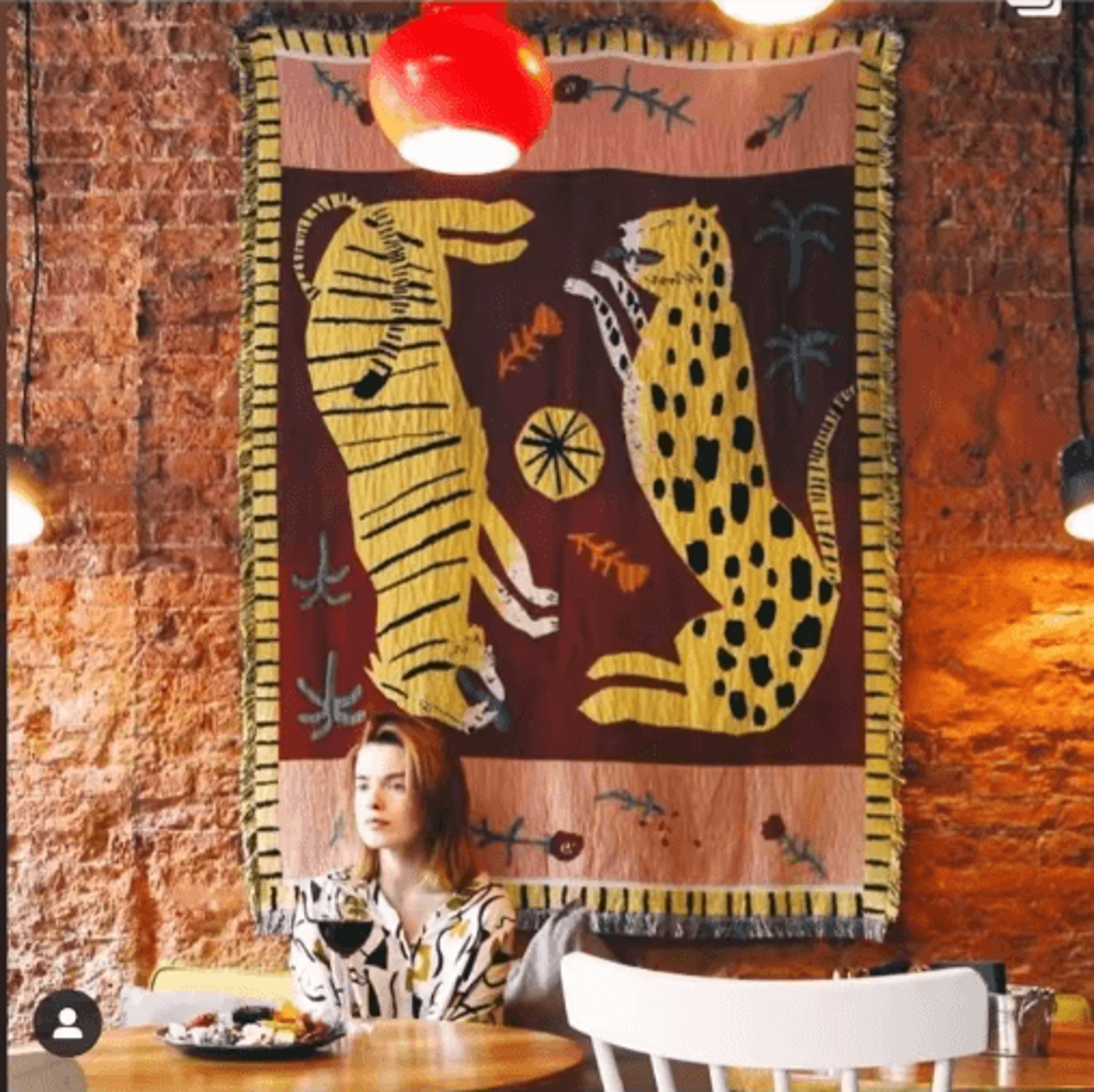 Boho Leopard  Tiger Jacquard Throw Blanket  Safari Woven Tapestry With Fringe 2
