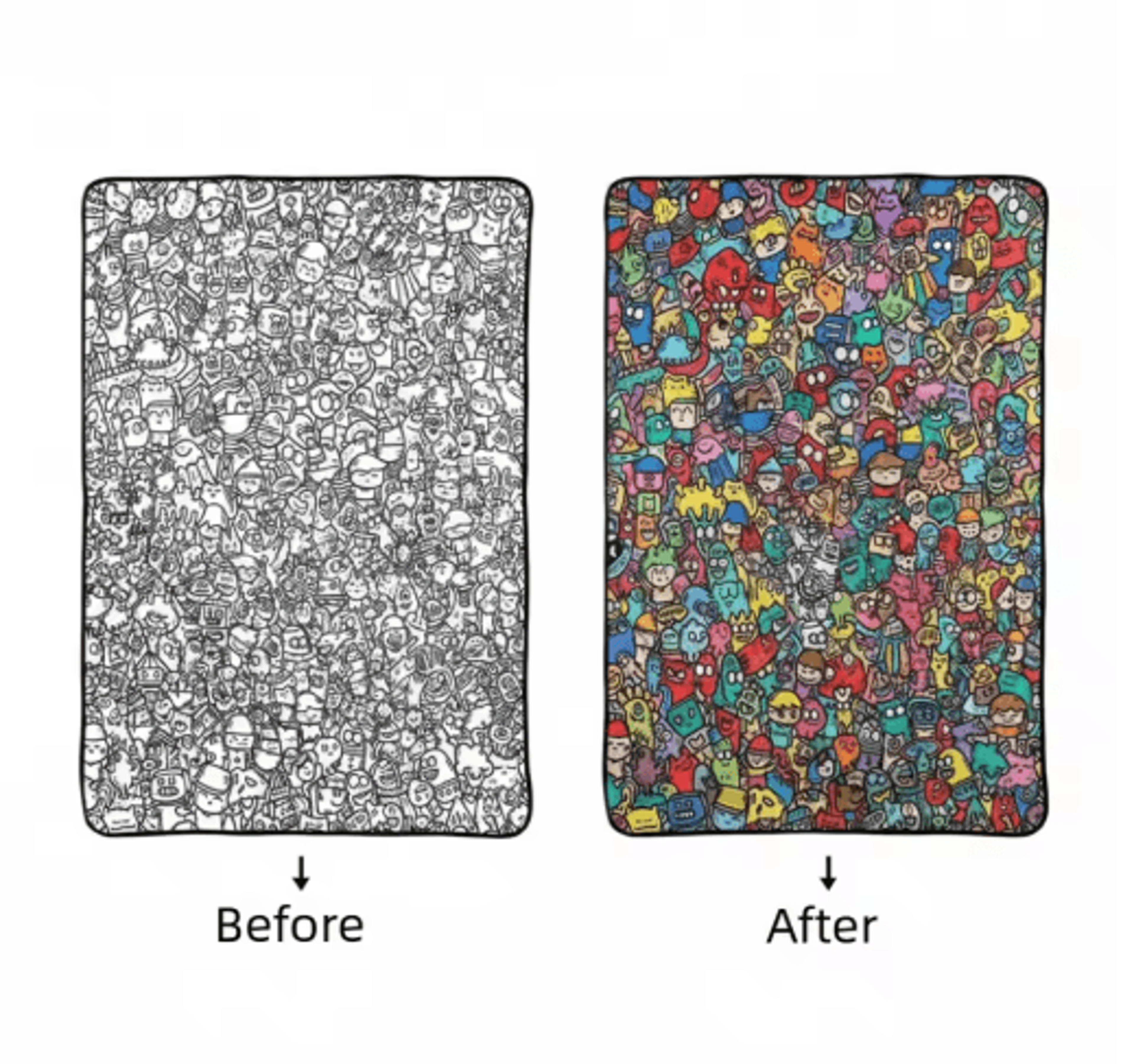 DIY Coloring  Doodle Blanket  100x150cm Interactive Graffiti Lambswool Throw 6