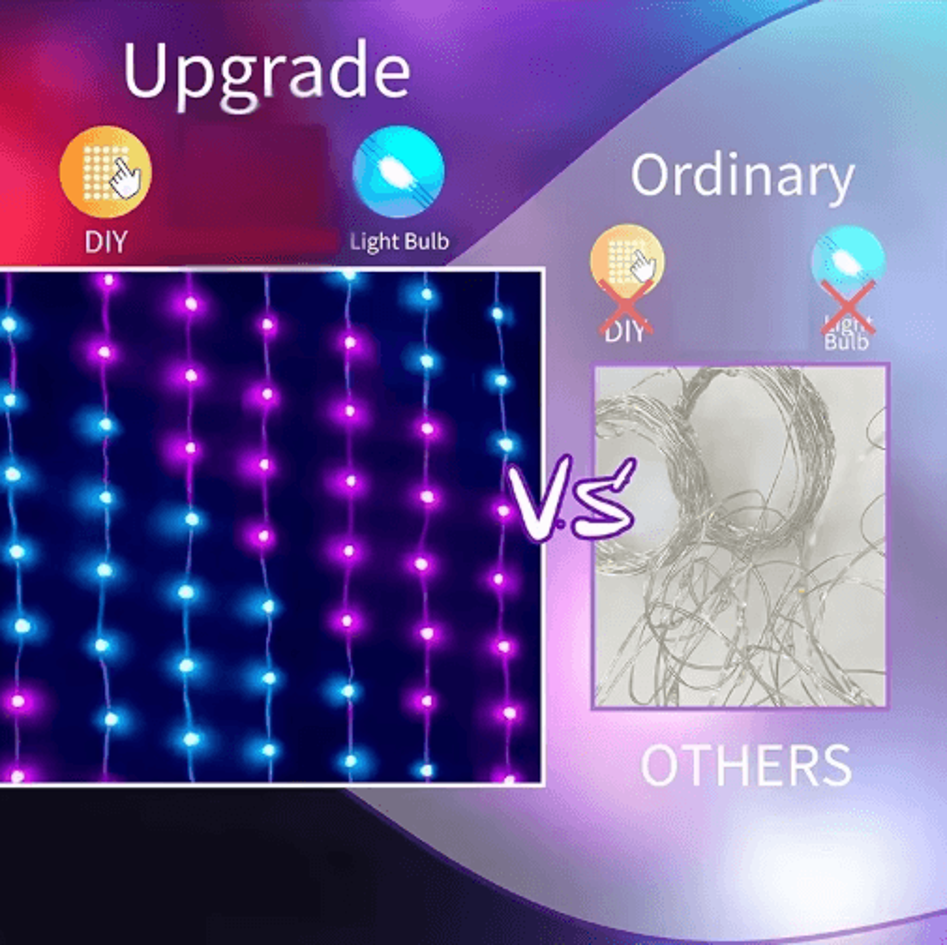 Smart LED Curtain Lights  AppControlled Music Sync DIY Fairy Lights 10
