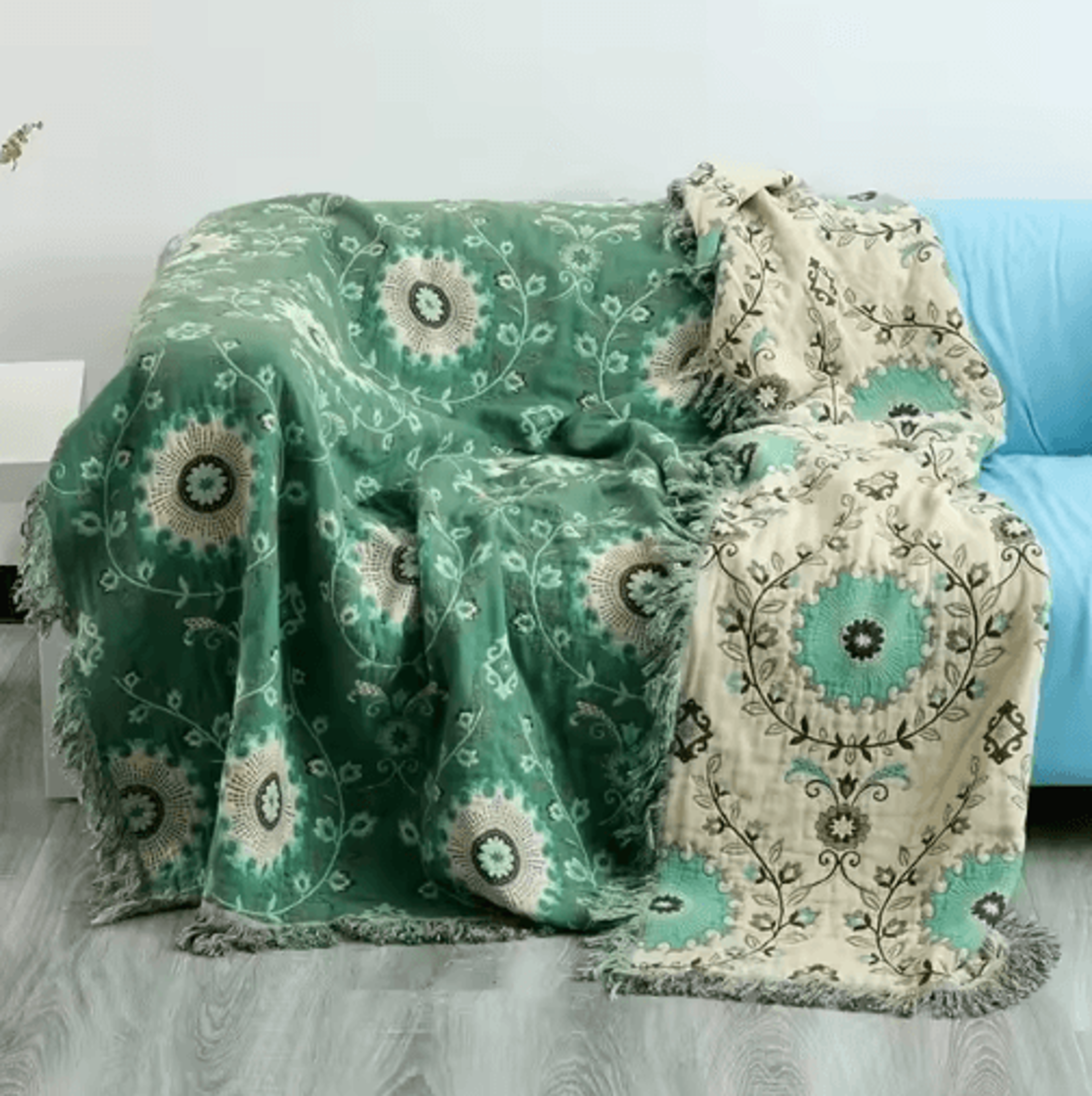 Japanese Cotton Throw Blanket  DoubleSided FourSeason Sofa  Bed Cover 19