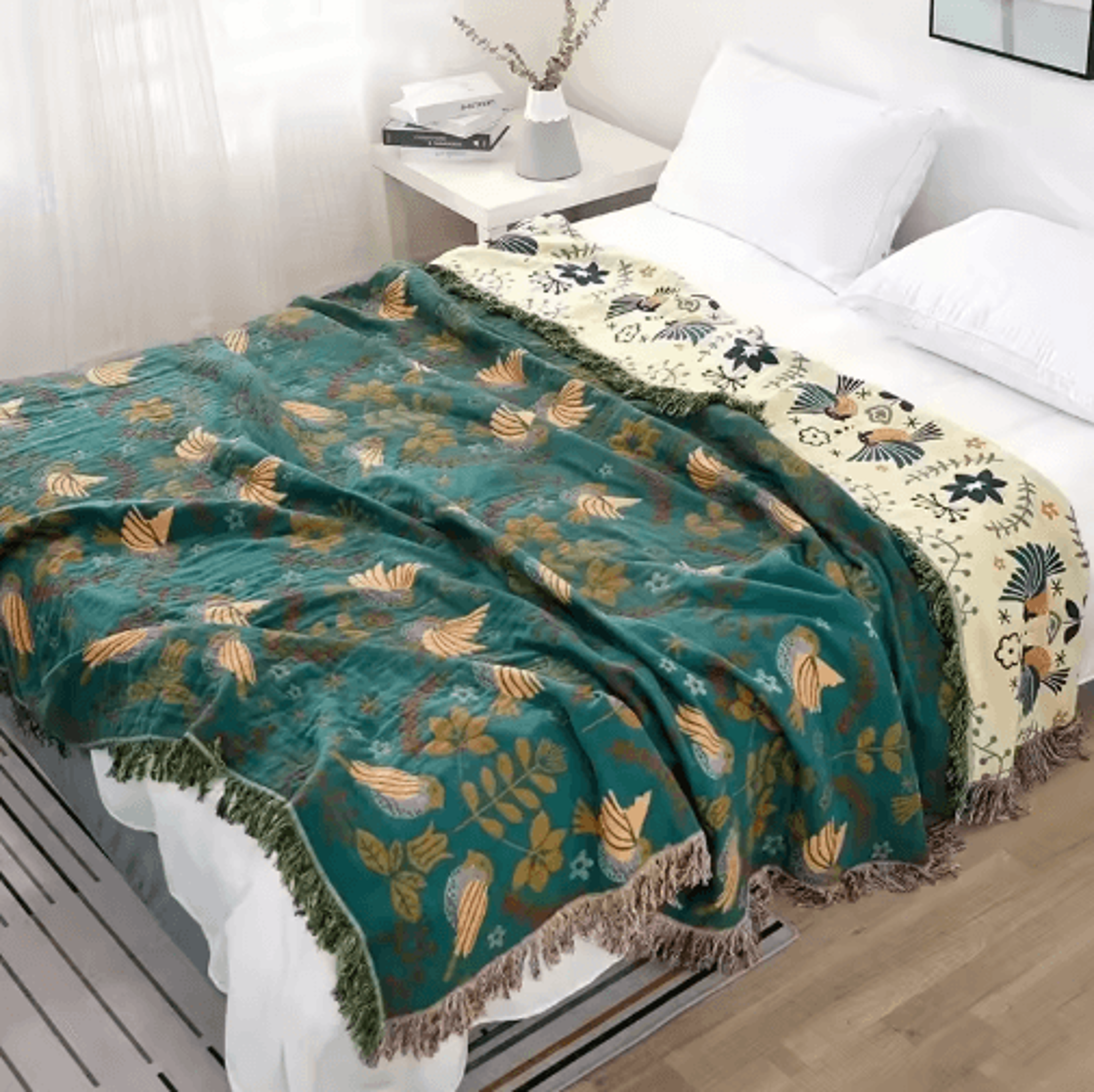 Japanese Cotton Throw Blanket  DoubleSided FourSeason Sofa  Bed Cover 27