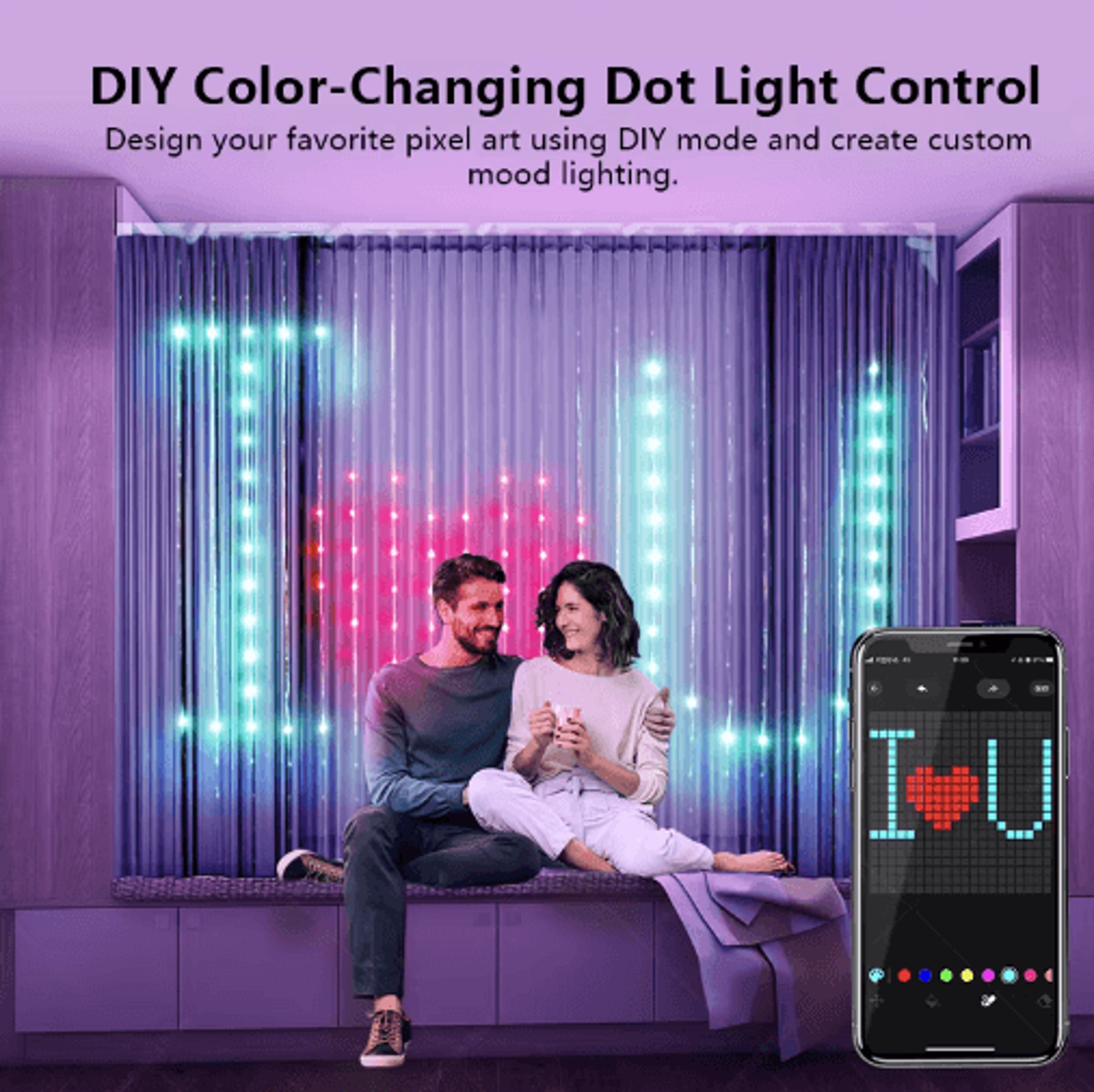 400 LED Smart Curtain Lights  App  Remote Music Sync Fairy Lights 3
