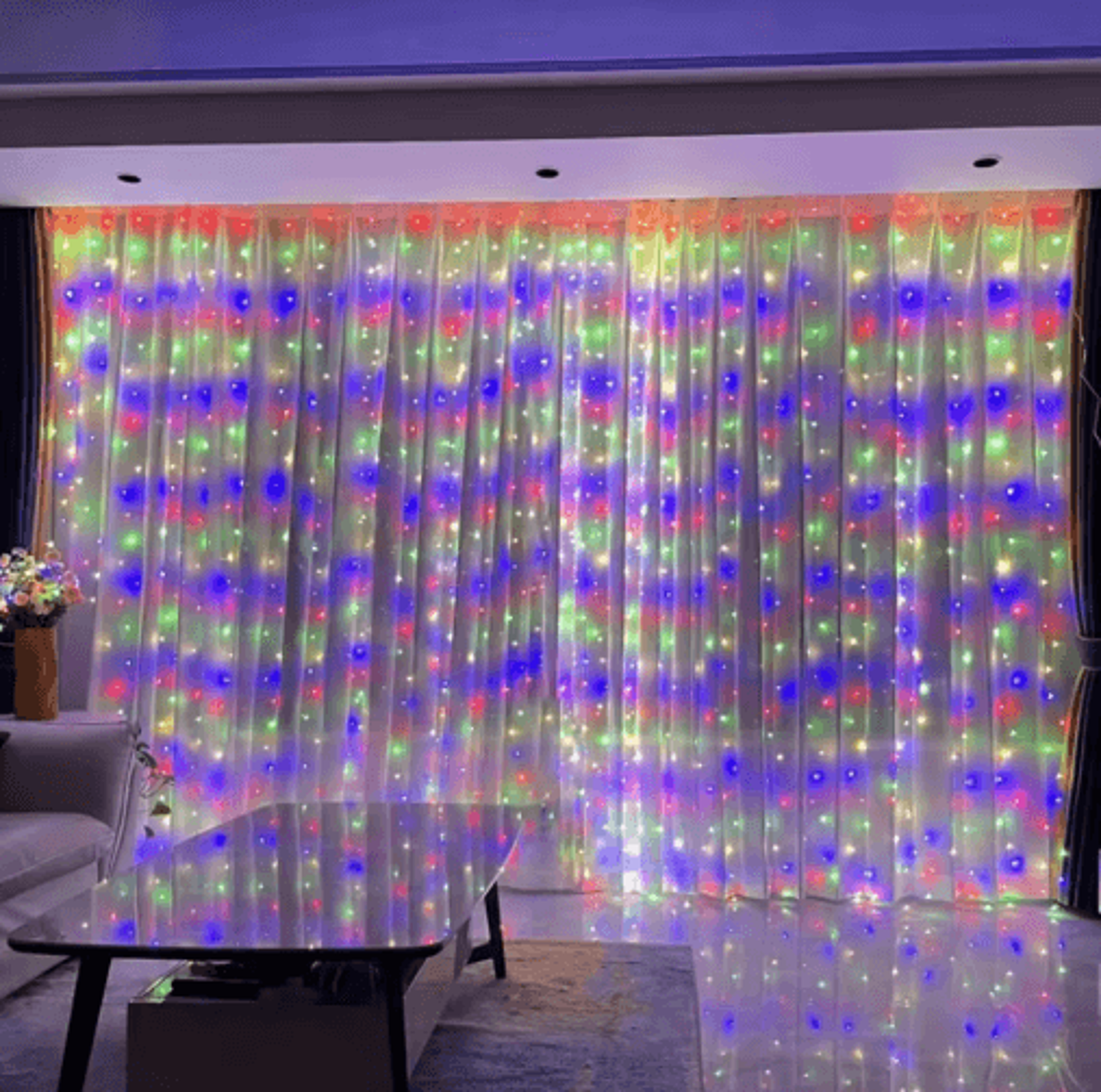 USB LED Curtain Fairy Lights  3M4M6M Remote Control String Lights 2
