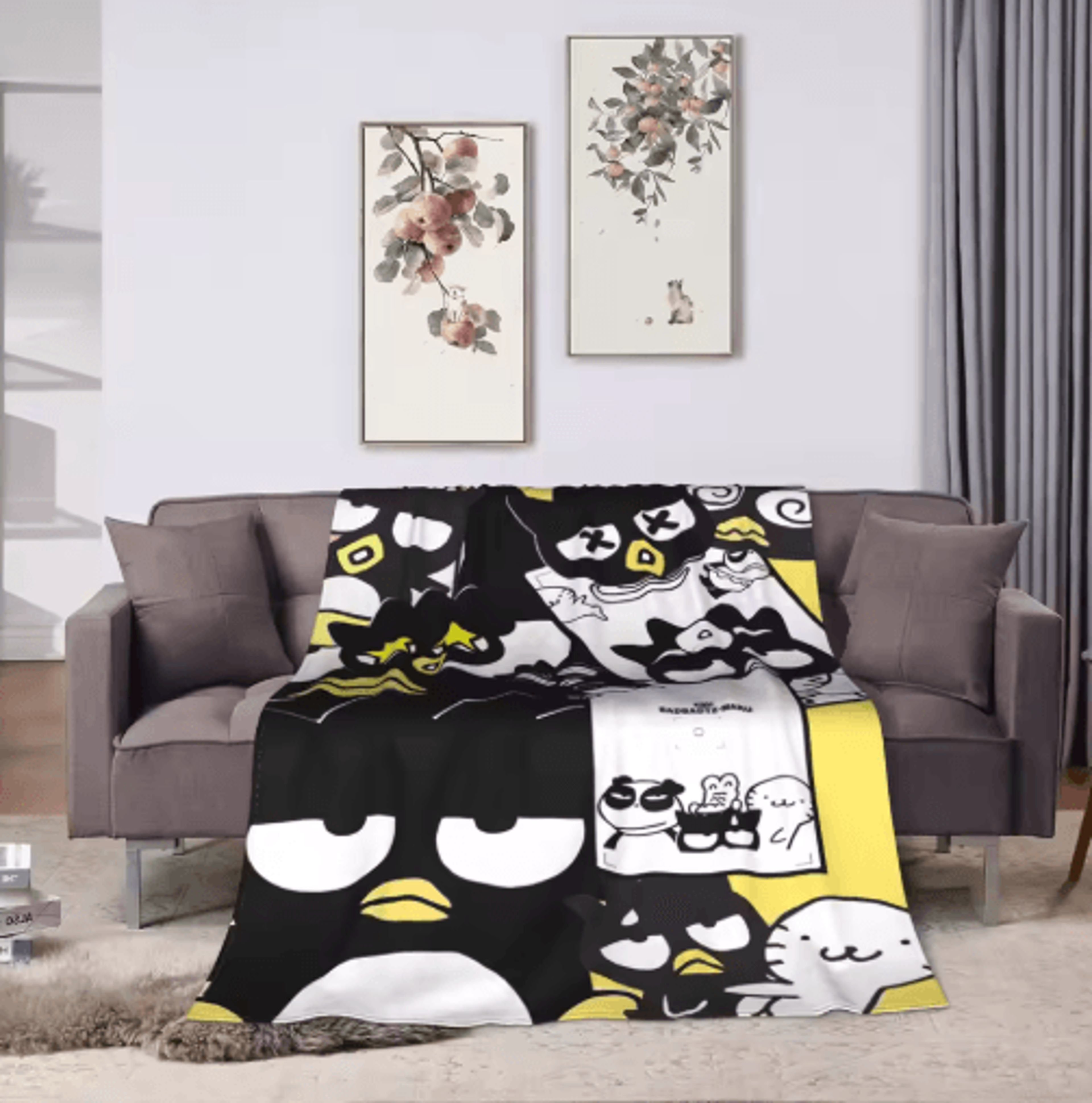Badtz MaruInspired Soft Throw Blanket  Cute Couch  Bed Cover 25