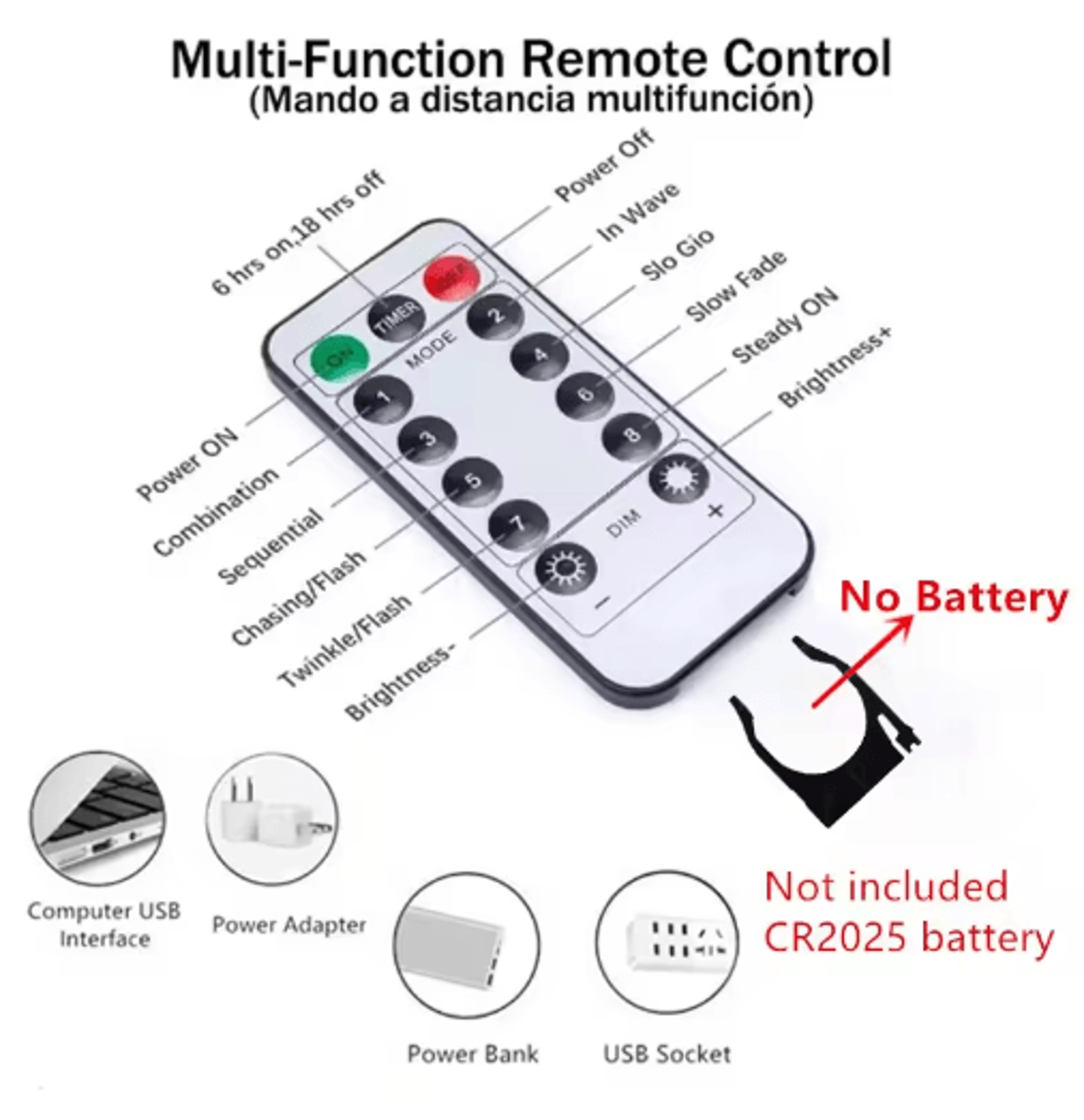 USB LED Curtain Lights  3M4M6M Remote Control Fairy Garland 4
