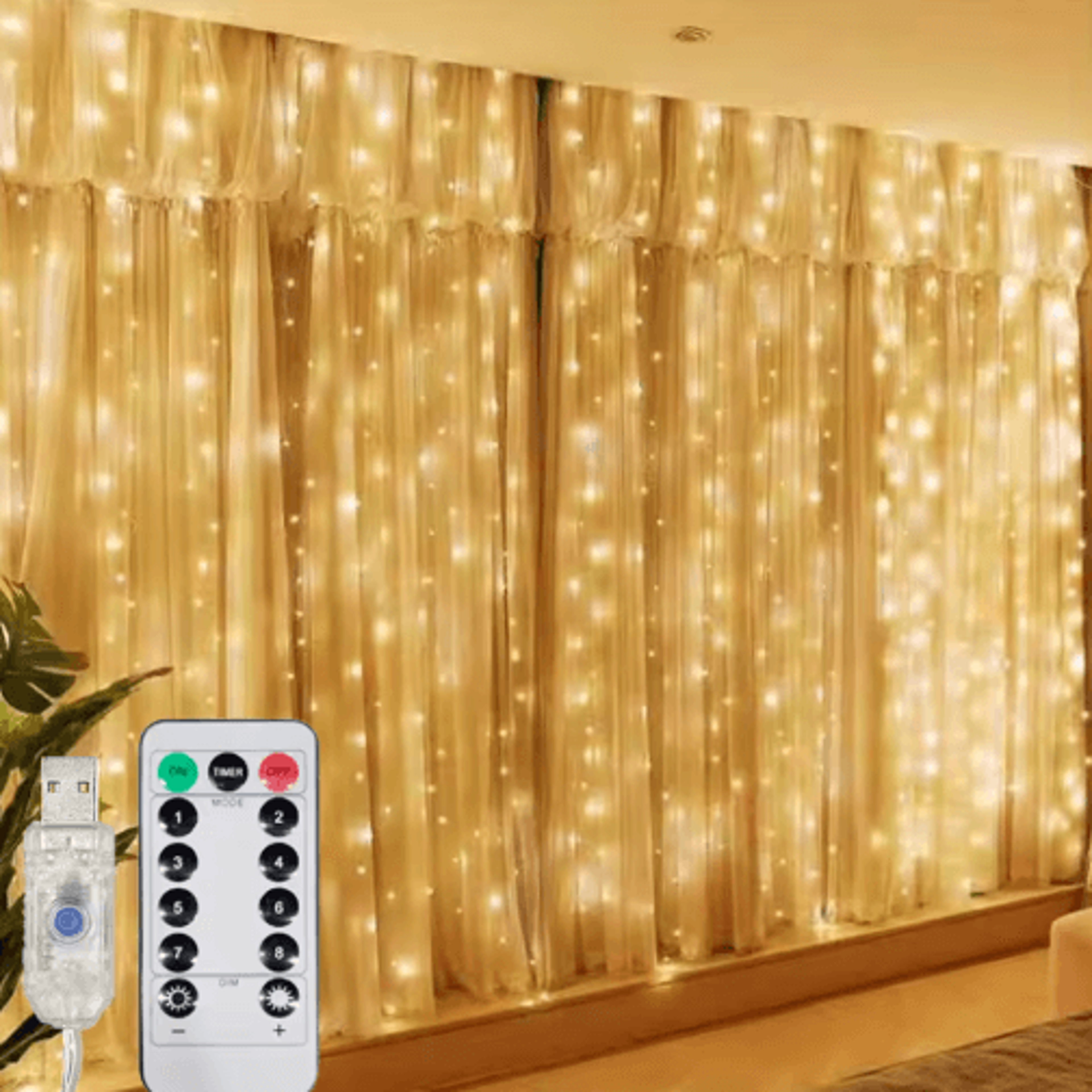 8Mode USB LED Fairy Lights  Wedding Garland  Outdoor Curtain String Lights 4