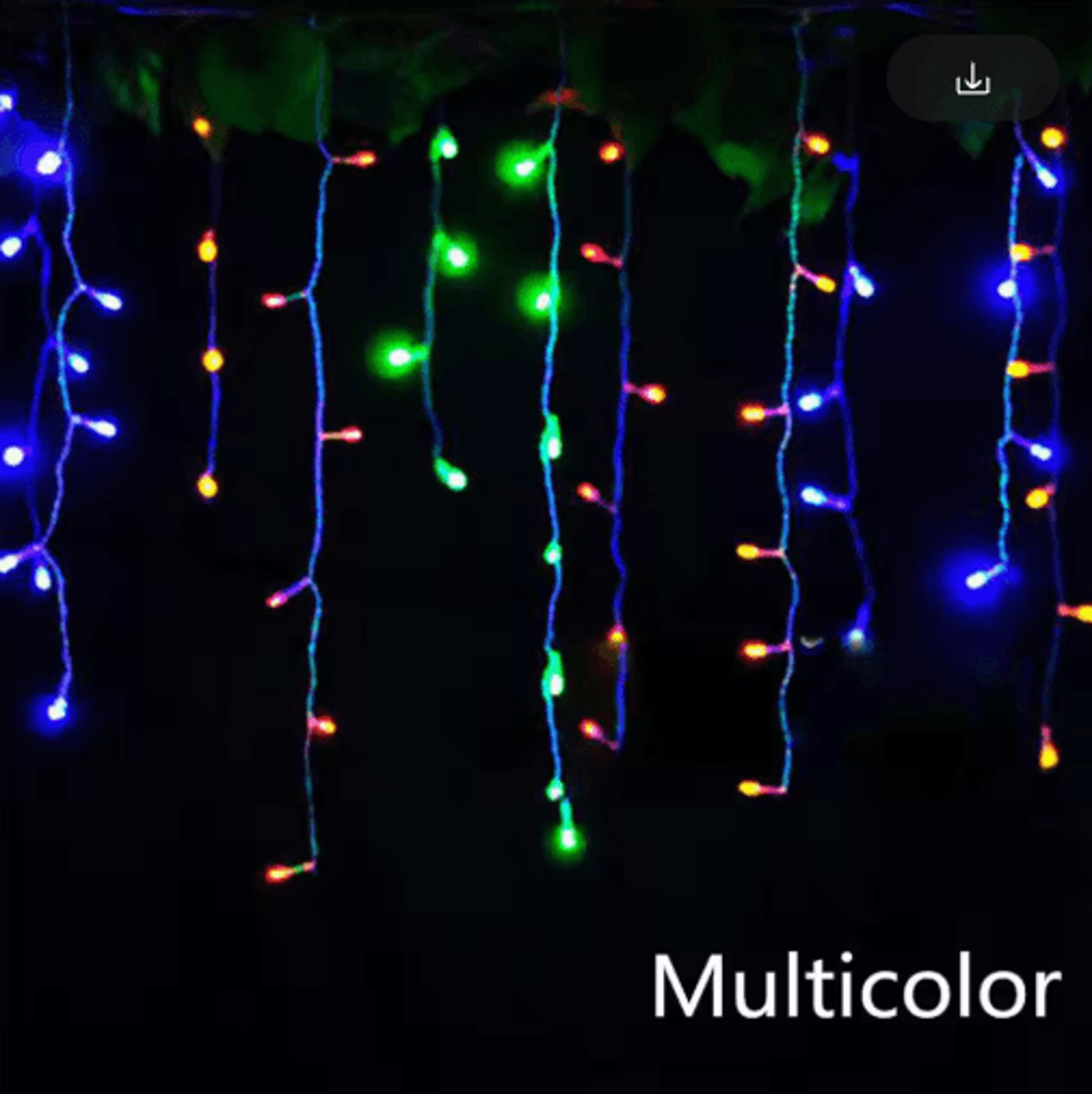 5M Christmas Waterfall LED Lights Outdoor Curtain String Lights For Garden  Eaves 2
